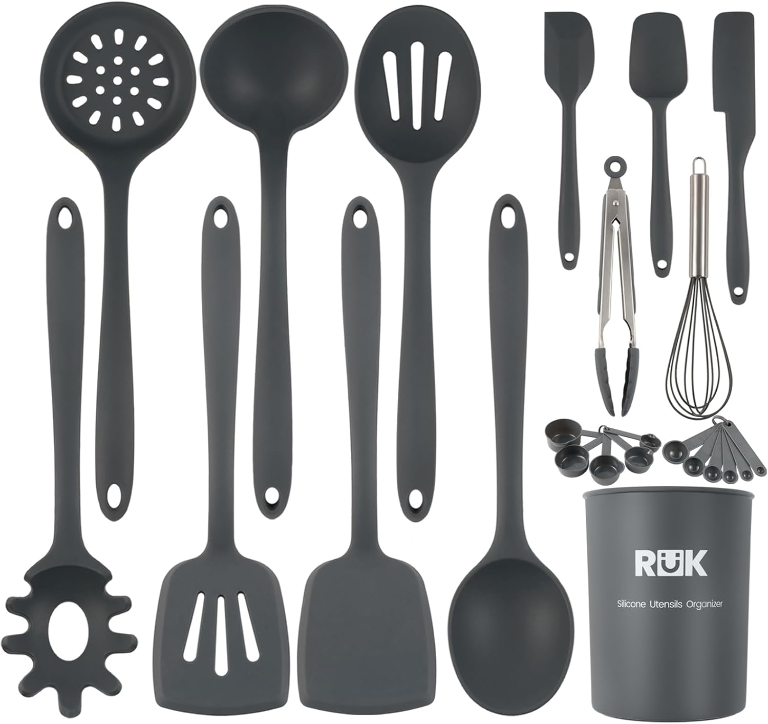 Kitchen Utensils Set, 24 Pcs Silicone Cooking Baking Spatula Spoon Utensils Sets with Holder for Nonstick Cookware, 446°F Heat Resistant, Kitchen Gadgets Tools Essentials for New Home, Dishwasher Safe Kitchen Utensils Set, 24 Pcs Silicone Cooking Baking Spatula Spoon Utensils Sets with Holder for Nonstick Cookware, 446°F Heat Resistant, Kitchen Gadgets Tools Essentials for New Home, Dishwasher Safe