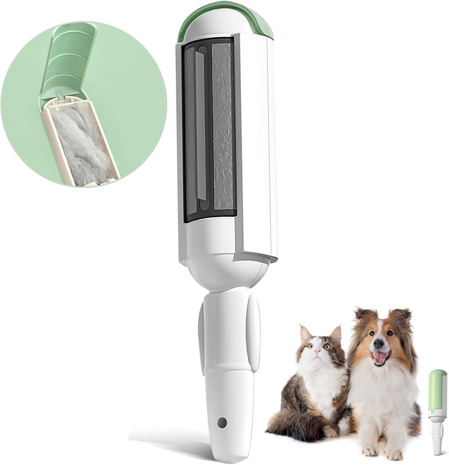 Pet Hair Remover, Reusable Pet Hair Roller for Couch, Carpet, Clothing, Bedding, and Car Seats, Dog Hair Remover with Self-Cleaning Base, Portable Lint Rollers Multi-Surface Fur Removal Tool Pet Hair Remover, Reusable Pet Hair Roller for Couch, Carpet, Clothing, Bedding, and Car Seats, Dog Hair Remover with Self-Cleaning Base, Portable Lint Rollers Multi-Surface Fur Removal Tool