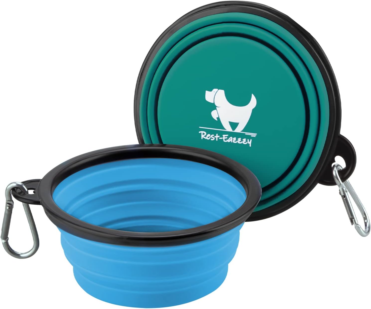 Collapsible Dog Bowls for Travel, 2-Pack Dog Portable Water Bowl for Dogs Cats Pet Foldable Feeding Watering Dish for Traveling Camping Walking with 2 Carabiners, BPA Free Collapsible Dog Bowls for Travel, 2-Pack Dog Portable Water Bowl for Dogs Cats Pet Foldable Feeding Watering Dish for Traveling Camping Walking with 2 Carabiners, BPA Free
