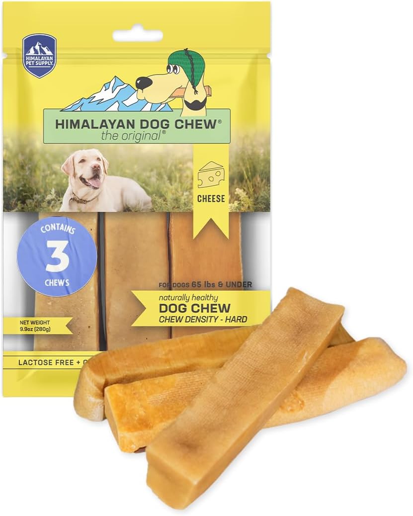 Himalayan Dog Chew Original Yak Cheese Dog Chew, 3 XL/Large Sticks, 3.3 oz, Gluten Free, Healthy Dog Treats, Grain & Lactose Free 100% Natural, Long Lasting Dog Chews for Dogs Under 65 lbs Himalayan Dog Chew Original Yak Cheese Dog Chew, 3 XL/Large Sticks, 3.3 oz, Gluten Free, Healthy Dog Treats, Grain & Lactose Free 100% Natural, Long Lasting Dog Chews for Dogs Under 65 lbs