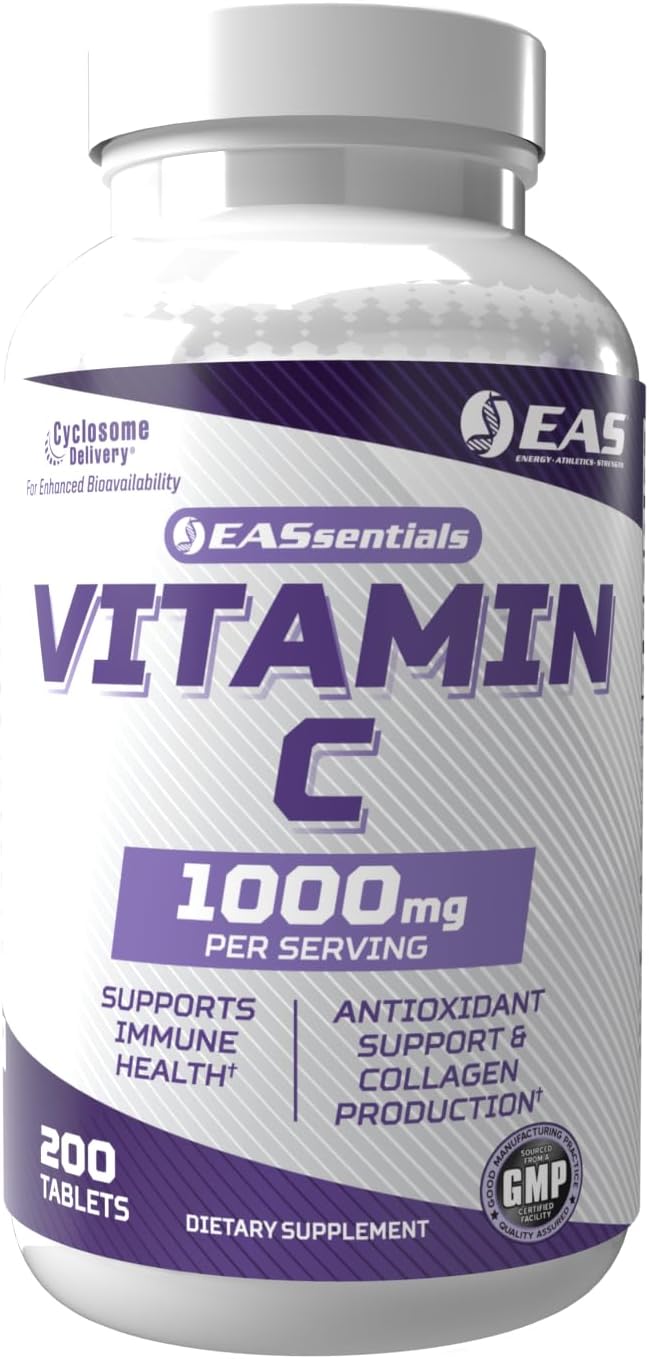 Vitamin C 1000mg | Supports Immune Health & Collagen Production | High Potency Antioxidant Support | Better Absorption with Cyclosome Delivery | 200 Tablets Vitamin C 1000mg | Supports Immune Health & Collagen Production | High Potency Antioxidant Support | Better Absorption with Cyclosome Delivery | 200 Tablets