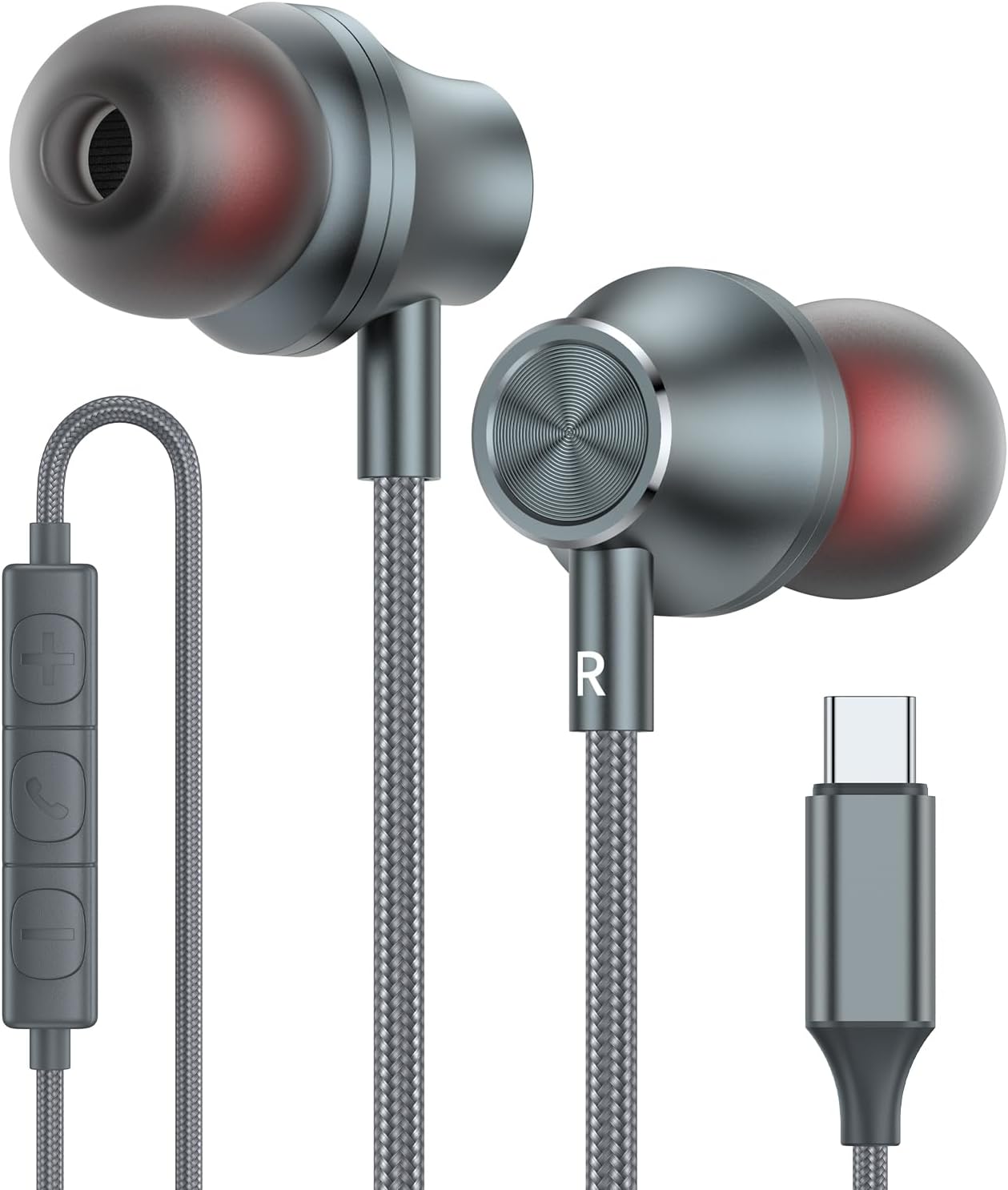 USB C Headphones,USB Type C Earphones Wired Earbuds Magnetic Noise Canceling in-Ear Headset with Microphone for iPhone 15 Pro Max Plus, iPad Pro, Samsung Galaxy S23 S22 S21 S20, Note 10 20, A53 A54 USB C Headphones,USB Type C Earphones Wired Earbuds Magnetic Noise Canceling in-Ear Headset with Microphone for iPhone 15 Pro Max Plus, iPad Pro, Samsung Galaxy S23 S22 S21 S20, Note 10 20, A53 A54