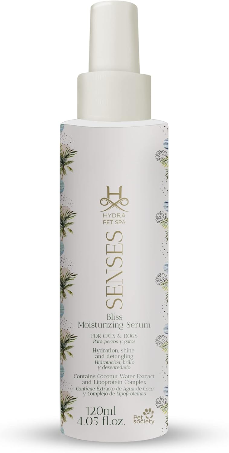 Hydra Senses Bliss Moisturizing Serum for Pets, Hydrating Cat and Dog Spray, Pet Detangling Spray for a Soft and Shiny Coat Hydra Senses Bliss Moisturizing Serum for Pets, Hydrating Cat and Dog Spray, Pet Detangling Spray for a Soft and Shiny Coat