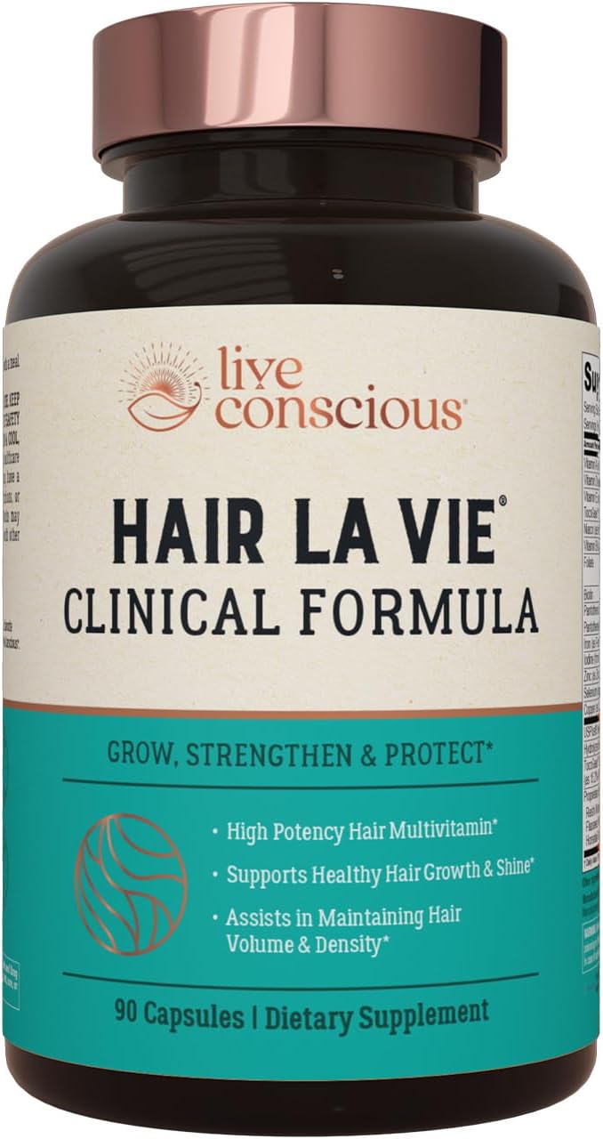 Hair La Vie Clinical Formula Hair Growth Vitamins for Women and Men with Biotin 5000mcg, Collagen, and Saw Palmetto – Healthy Hair Growth Supplement Within Normal ranges 90 Count (Pack of 1) Hair La Vie Clinical Formula Hair Growth Vitamins for Women and Men with Biotin 5000mcg, Collagen, and Saw Palmetto – Healthy Hair Growth Supplement Within Normal ranges 90 Count (Pack of 1)