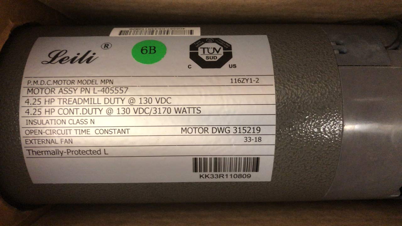 H.F Exchange Treadmill Drive Motor with Flywheel 4.25 HP 130VDC/3170 Watts Powerful DC Motor for Smooth Operation Easy Replacement P/N L-405557 or 405699 Work with FreeMotion VMTL298110 H.F Exchange Treadmill Drive Motor with Flywheel 4.25 HP 130VDC/3170 Watts Powerful DC Motor for Smooth Operation Easy Replacement P/N L-405557 or 405699 Work with FreeMotion VMTL298110