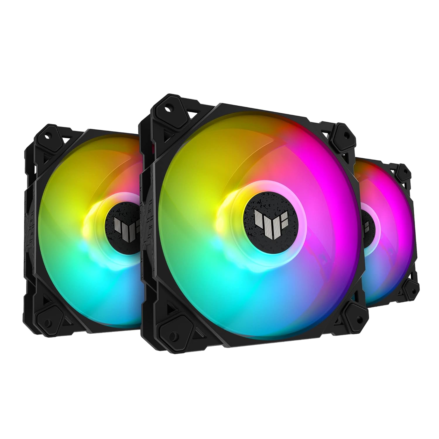 ASUS TUF Gaming TF120 ARGB Chassis Fan 3 Pack 3Pin Customizable LEDs, Advanced Fluid Dynamic Bearing, 120mm PWM Control, Anti-Vibration Pads, Double-Layer LED Array for Computer Case & Liquid Radiator ASUS TUF Gaming TF120 ARGB Chassis Fan 3 Pack 3Pin Customizable LEDs, Advanced Fluid Dynamic Bearing, 120mm PWM Control, Anti-Vibration Pads, Double-Layer LED Array for Computer Case & Liquid Radiator