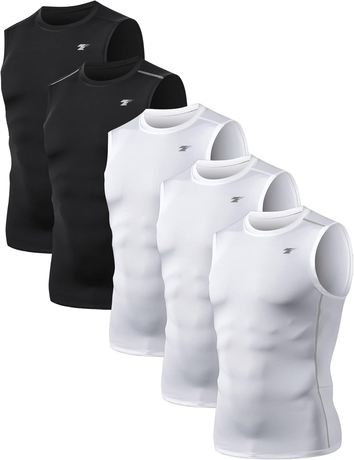 TELALEO 5 Pack Men’s Athletic Compression Shirts Sleeveless Workout Tank Top Sports Base Layer Running Basketball TELALEO 5 Pack Men’s Athletic Compression Shirts Sleeveless Workout Tank Top Sports Base Layer Running Basketball