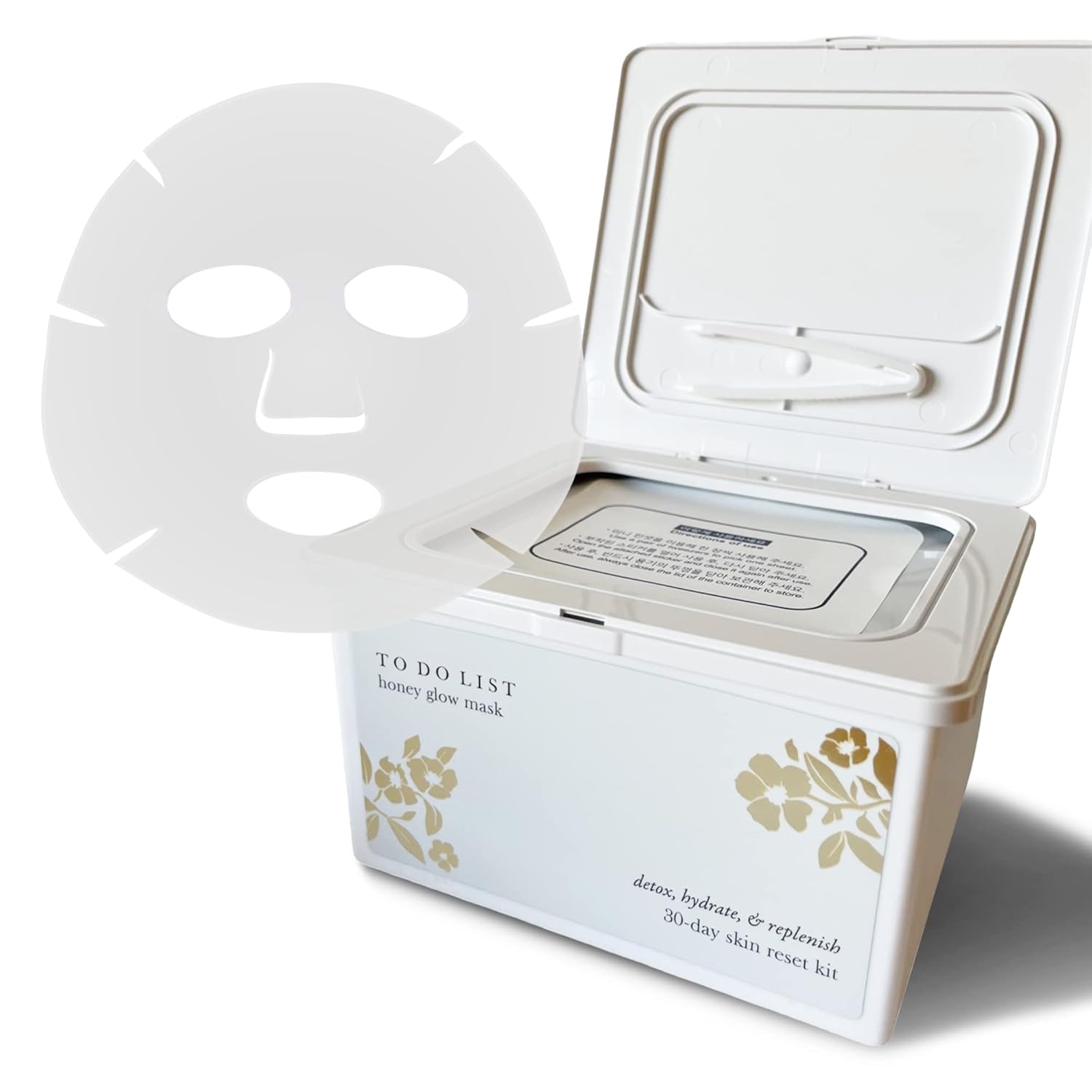 TO DO LIST Honey Glow Sheet Mask | Professional Spa-Grade Korean Sheet Masks | Premium Face Mask Skin Care | Self Care Kit | Detox, Hydrate, & Replenish (Pack of 30) TO DO LIST Honey Glow Sheet Mask | Professional Spa-Grade Korean Sheet Masks | Premium Face Mask Skin Care | Self Care Kit | Detox, Hydrate, & Replenish (Pack of 30)