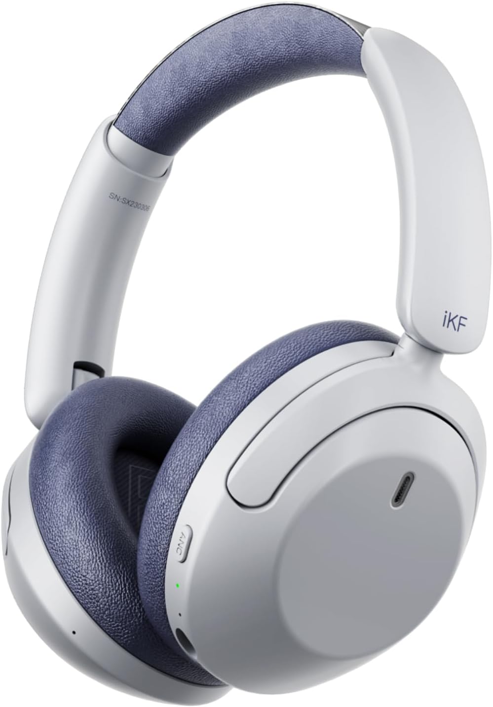 iKF T3 Hybrid Active Noise Cancelling Headphones with Multiple Modes, Hi-Res Sound, Custom EQ via App, Uo to 125H Playtime, Comfortable Fit, Bluetooth, Multipoint Connection,Wired Headset(Grey) iKF T3 Hybrid Active Noise Cancelling Headphones with Multiple Modes, Hi-Res Sound, Custom EQ via App, Uo to 125H Playtime, Comfortable Fit, Bluetooth, Multipoint Connection,Wired Headset(Grey)
