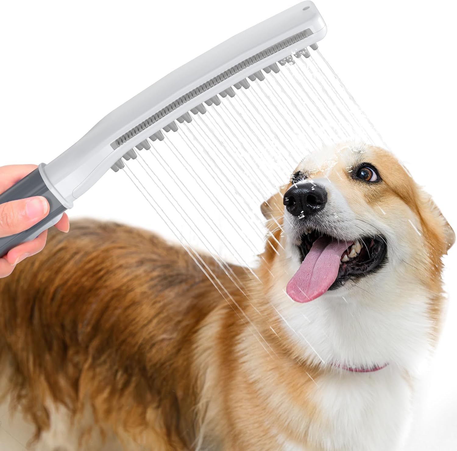 Dog Shower Attachment, Pet Showerhead with 3 Spray Modes & One-Button ON/OFF, Dog Bath Supplies with Metal T-Diverter & Outdoor Adapter, Deep Clean & Massage, No Drill Hook Pet Bathing Kit Dog Shower Attachment, Pet Showerhead with 3 Spray Modes & One-Button ON/OFF, Dog Bath Supplies with Metal T-Diverter & Outdoor Adapter, Deep Clean & Massage, No Drill Hook Pet Bathing Kit