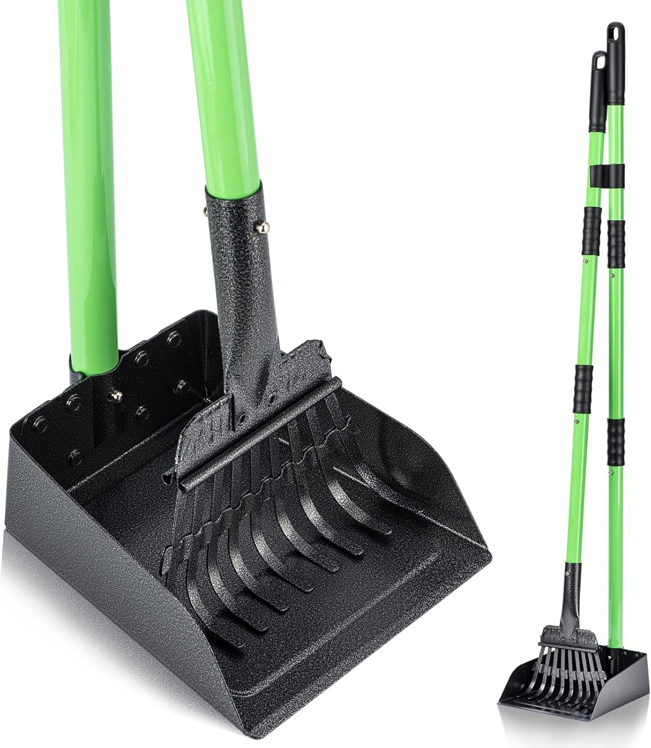 Pooper Scooper, Dog Pooper Scooper Long Handle Stainless Metal Tray and Rake Set for Medium Small Dogs Heavy Duty – Use on Grass, Dirt or Gravel – Pet Supplies (Green) Pooper Scooper, Dog Pooper Scooper Long Handle Stainless Metal Tray and Rake Set for Medium Small Dogs Heavy Duty – Use on Grass, Dirt or Gravel – Pet Supplies (Green)