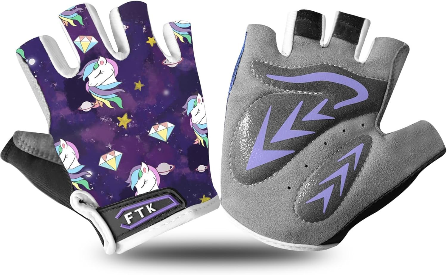 FIGNER Ten Kids Junior Cycling Gloves Outdoor Sport Road Mountain Bike, Fit Boy Girl Youth Age 2-11, Gel Padding Bicycle Half Finger Pair FIGNER Ten Kids Junior Cycling Gloves Outdoor Sport Road Mountain Bike, Fit Boy Girl Youth Age 2-11, Gel Padding Bicycle Half Finger Pair