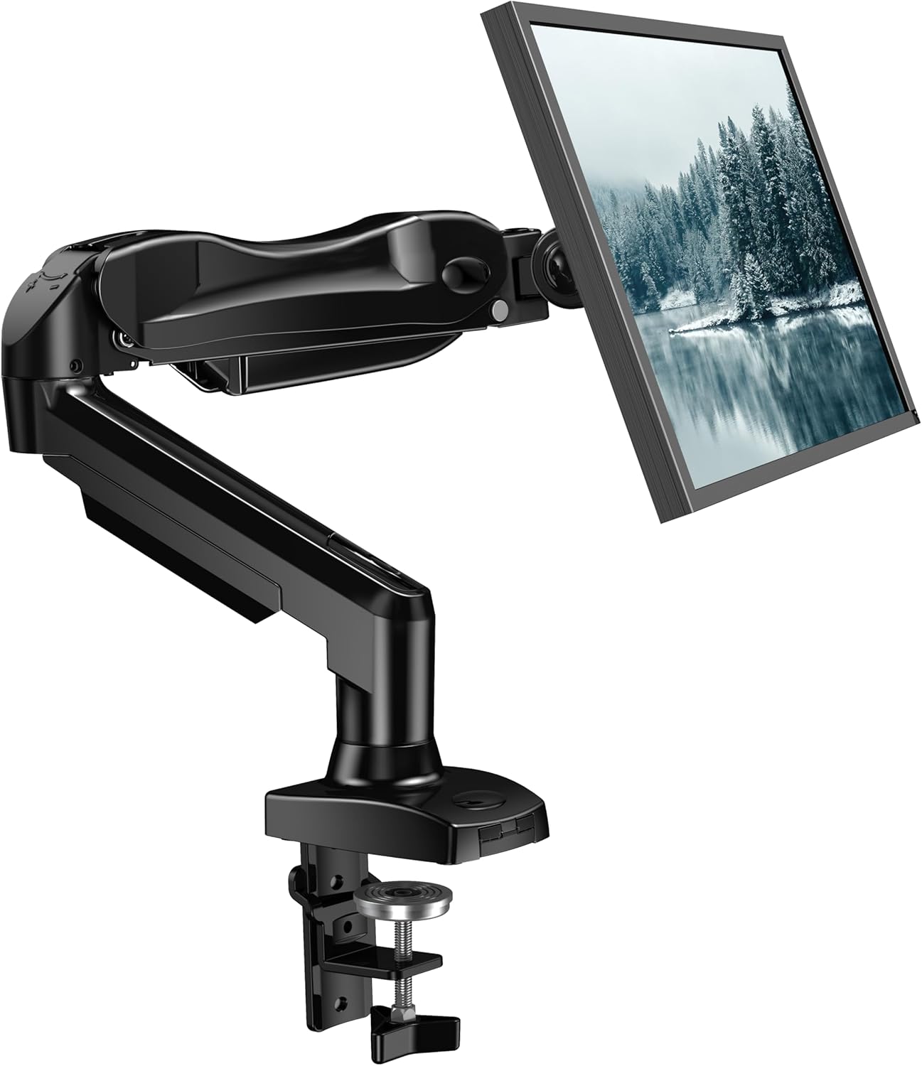 HUANUO Single Monitor Mount, 13 to 32 Inch Gas Monitor Arm, Adjustable Stand, Vesa Mount with Clamp and Grommet Base – Fits 4.4 to 19.8lbs LCD Computer Monitors HUANUO Single Monitor Mount, 13 to 32 Inch Gas Monitor Arm, Adjustable Stand, Vesa Mount with Clamp and Grommet Base – Fits 4.4 to 19.8lbs LCD Computer Monitors