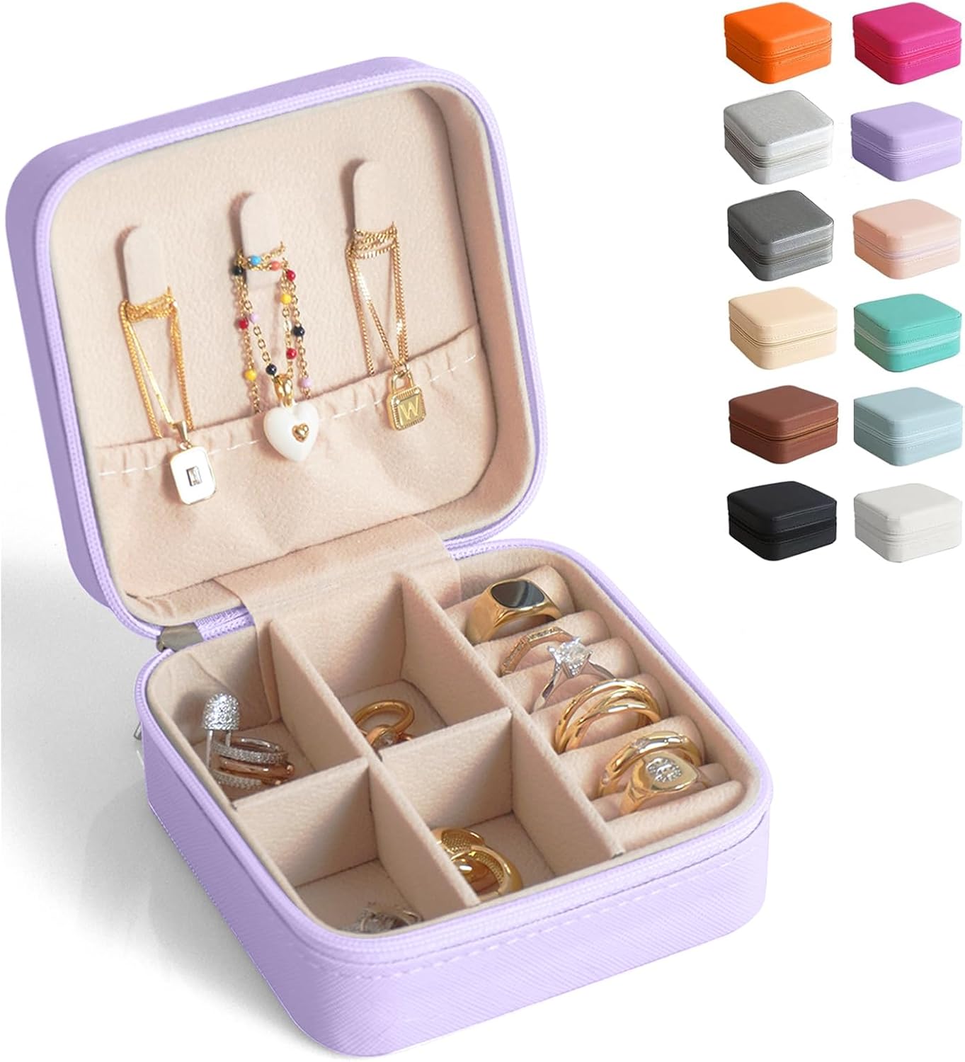 Small Jewelry Box for Bridesmaid Gifts, Portable Jewelry Travel Case, Bridesmaid Proposal Gifts for Women and Mini Travel Essentials Travel Accessories to Store Jewelry(Lavender-1 pc) Small Jewelry Box for Bridesmaid Gifts, Portable Jewelry Travel Case, Bridesmaid Proposal Gifts for Women and Mini Travel Essentials Travel Accessories to Store Jewelry(Lavender-1 pc)