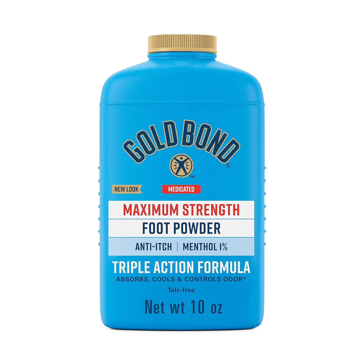 Gold Bond Medicated Talc-Free Foot Powder 10 oz., Maximum Strength Odor Control & Itch Relief Gold Bond Medicated Talc-Free Foot Powder 10 oz., Maximum Strength Odor Control & Itch Relief