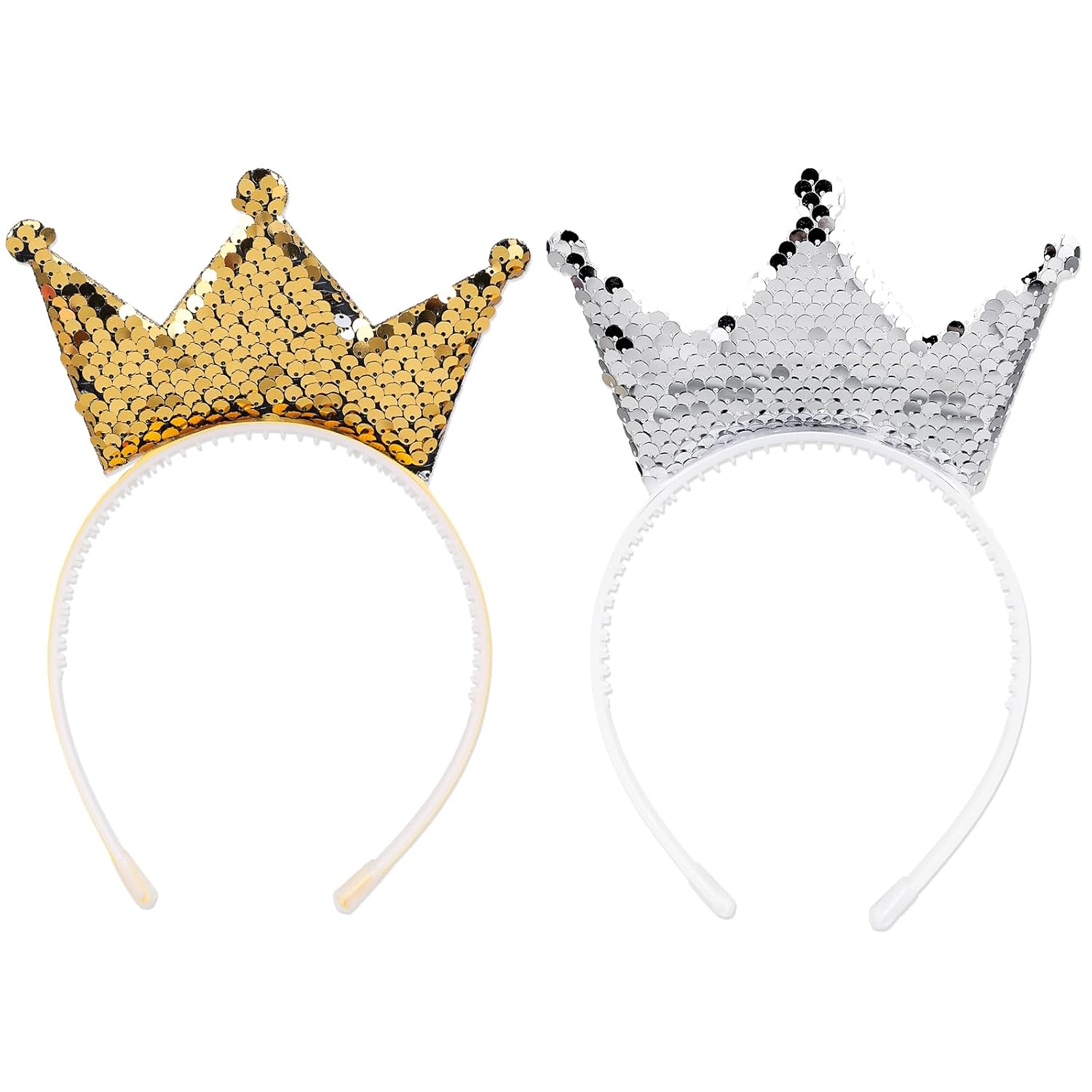 Giantree Sequins Crown Headband, 2Pcs Queen Crown Sequins Crown Christmas Glitter Headband Glitter Crowns Hair Band Hair Hoop Hair Accessories for Women Birthday Christmas Party(Gold+Silver) Giantree Sequins Crown Headband, 2Pcs Queen Crown Sequins Crown Christmas Glitter Headband Glitter Crowns Hair Band Hair Hoop Hair Accessories for Women Birthday Christmas Party(Gold+Silver)