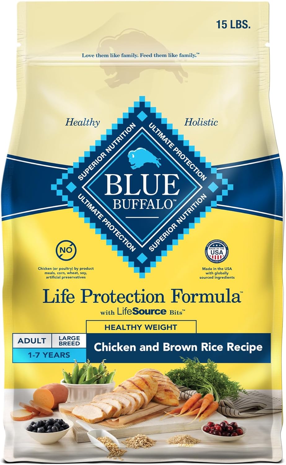 Life Protection Formula Natural Adult Healthy Weight Dry Dog Food, Chicken and Brown Rice 15-lb Life Protection Formula Natural Adult Healthy Weight Dry Dog Food, Chicken and Brown Rice 15-lb