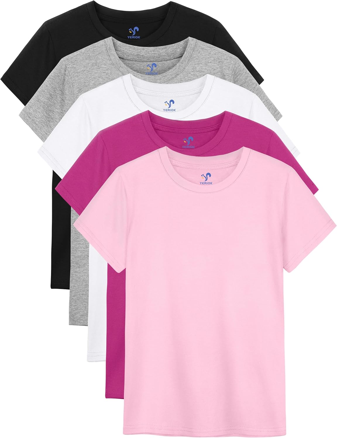 5 Pack Girls Shirts Short Sleeve Shirt Girls T Shirts Soft Cotton Tees Kids Tshirts Girls Clothes Summer Tops T-Shirt 5 Pack Girls Shirts Short Sleeve Shirt Girls T Shirts Soft Cotton Tees Kids Tshirts Girls Clothes Summer Tops T-Shirt