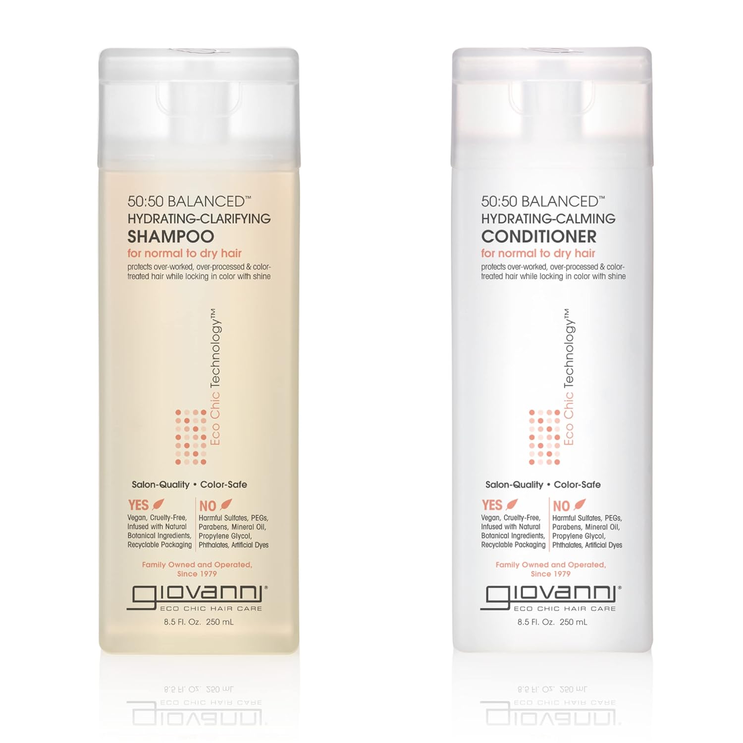GIOVANNI 50:50 Balanced Shampoo & Conditioner Set – Hydrating, Clarifying, & Calming to Clean & Moisturize, For Over-Processed Hair, Salon Quality, No Parabens, Cruelty Free, Color Safe – 8.5 oz Each GIOVANNI 50:50 Balanced Shampoo & Conditioner Set – Hydrating, Clarifying, & Calming to Clean & Moisturize, For Over-Processed Hair, Salon Quality, No Parabens, Cruelty Free, Color Safe – 8.5 oz Each