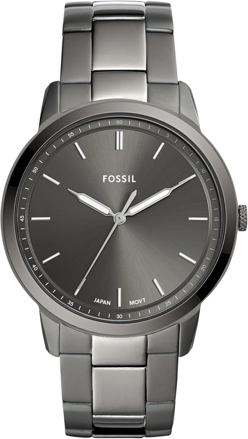 Fossil Minimalist Men’s Watch with Leather or Stainless Steel Band, Chronograph or Analog Watch Display with Slim Case Design Fossil Minimalist Men’s Watch with Leather or Stainless Steel Band, Chronograph or Analog Watch Display with Slim Case Design