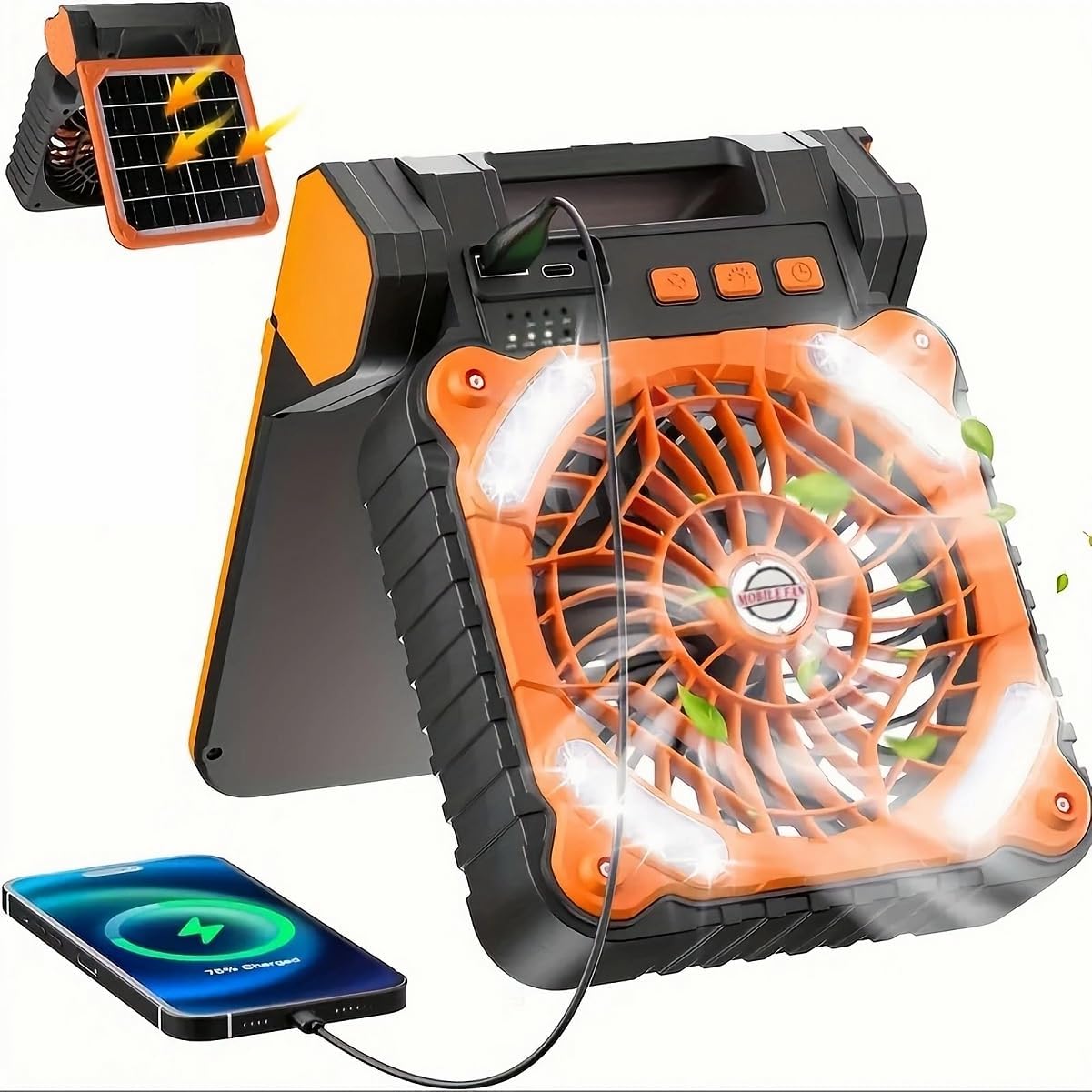 Solar Powered Fan for Camping ,Camping Fan with Light – 10400mAh Rechargeable Battery Fan Ventilator for Tents Home & Outdoor Activities Solar Powered Fan for Camping ,Camping Fan with Light – 10400mAh Rechargeable Battery Fan Ventilator for Tents Home & Outdoor Activities