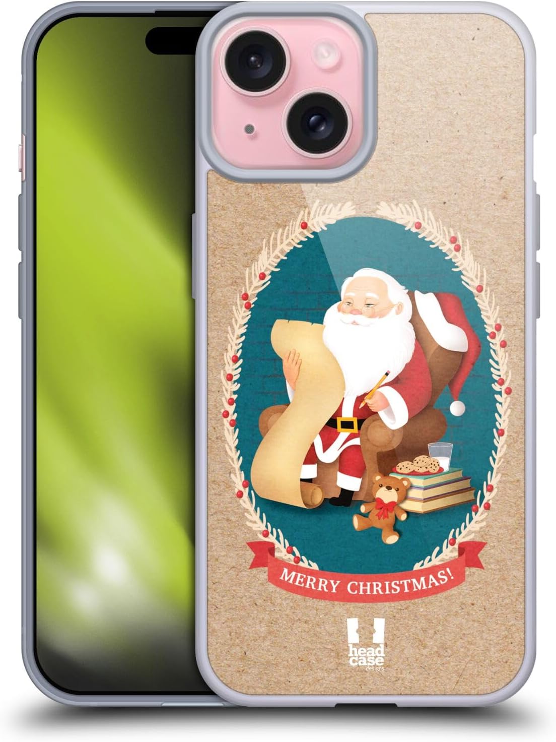 Head Case Designs Santa List Christmas Classics 2 Soft Gel Case Compatible with Apple iPhone 15 and Compatible with MagSafe Accessories Head Case Designs Santa List Christmas Classics 2 Soft Gel Case Compatible with Apple iPhone 15 and Compatible with MagSafe Accessories