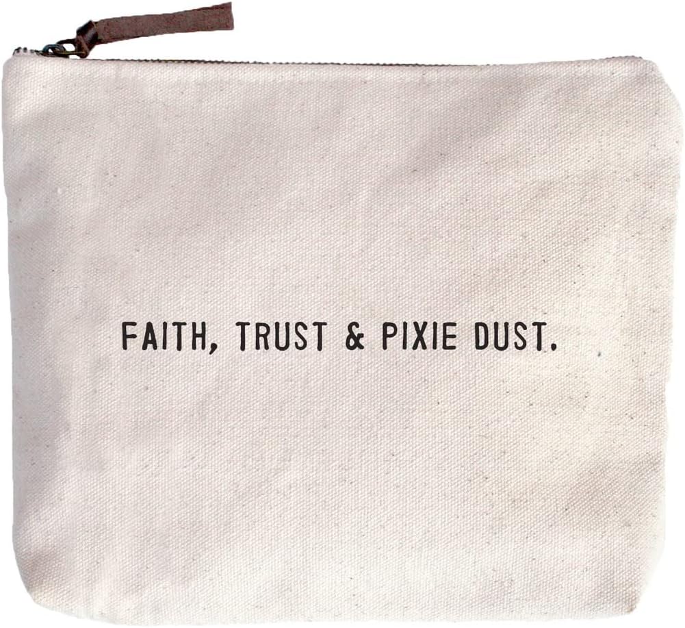 Sugarboo & Co. Pixie Dust Canvas Zip Bag, Makeup Bag For Women, Multi Purpose Toiletry Bag, Pencil Case Organizer Sugarboo & Co. Pixie Dust Canvas Zip Bag, Makeup Bag For Women, Multi Purpose Toiletry Bag, Pencil Case Organizer