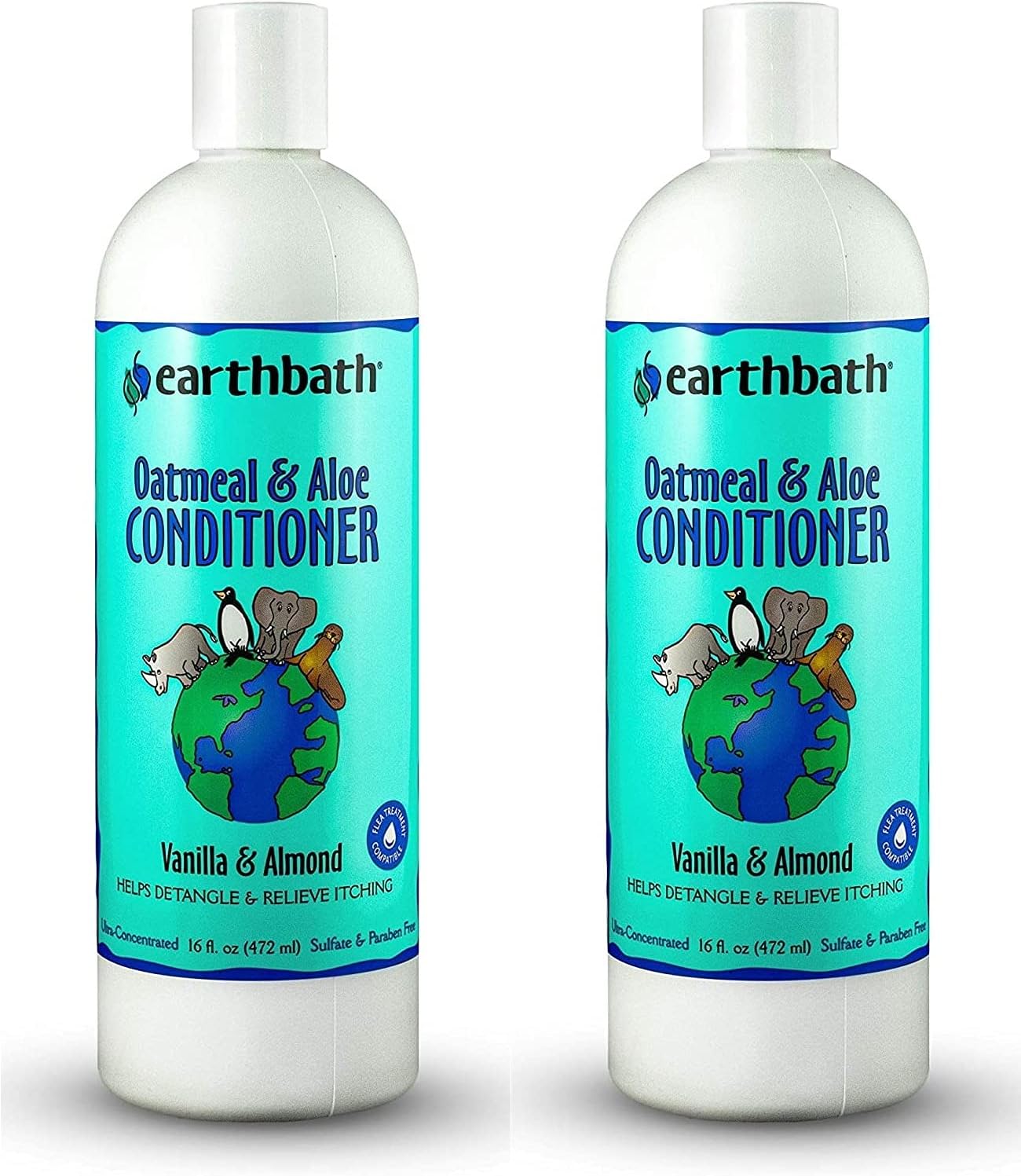 earthbath, Oatmeal & Aloe Conditioner – Dog Conditioner for Allergies & Itching, Dry Skin, Helps Detangle & Relieve Itching, Made in USA, Cruelty Free Pet Conditioners – 16 Oz (2 Pack) earthbath, Oatmeal & Aloe Conditioner – Dog Conditioner for Allergies & Itching, Dry Skin, Helps Detangle & Relieve Itching, Made in USA, Cruelty Free Pet Conditioners – 16 Oz (2 Pack)