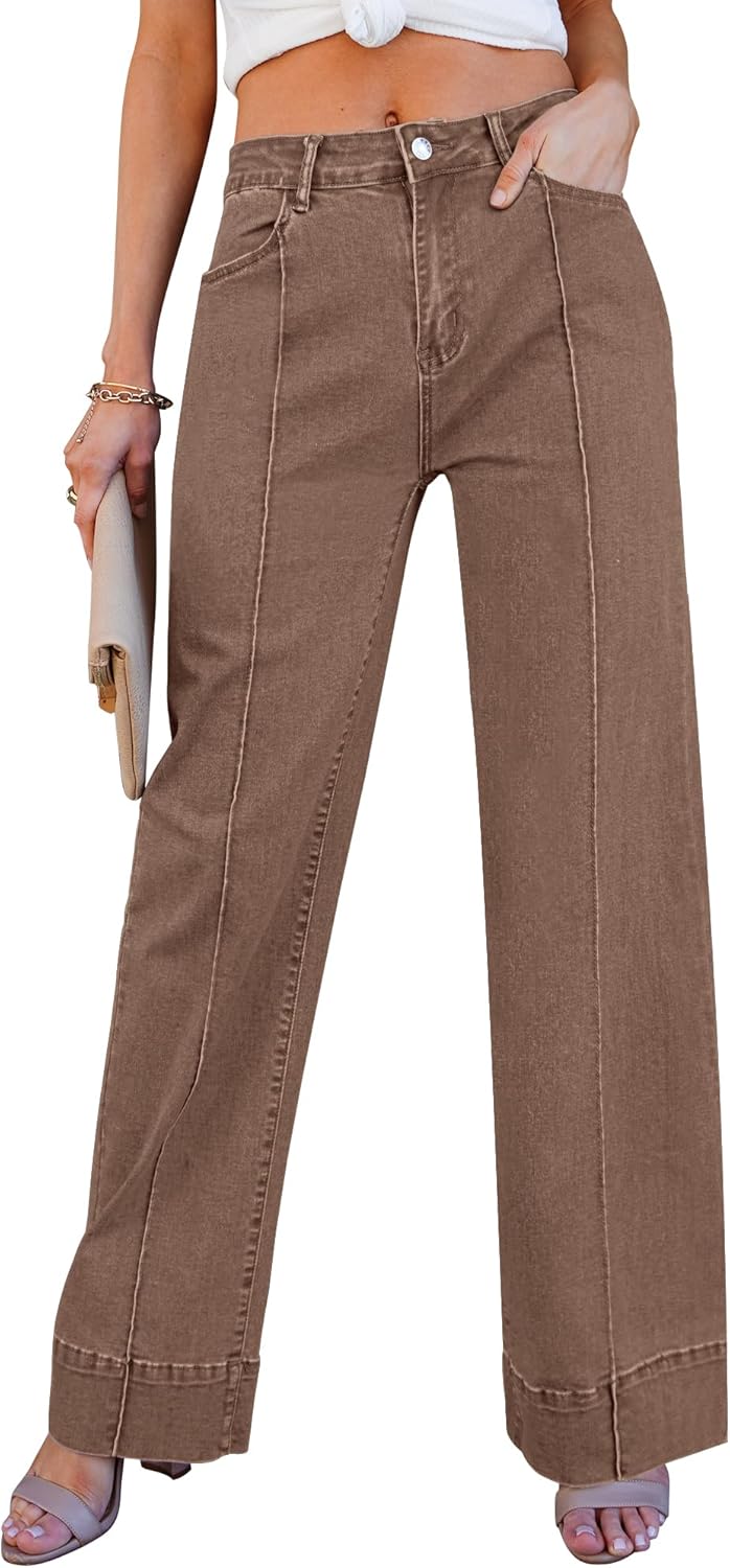 luvamia Wide Leg Jeans for Women Trendy High Waist Straight Leg Baggy Jeans Stretchy Denim Pants Trouser Jeans luvamia Wide Leg Jeans for Women Trendy High Waist Straight Leg Baggy Jeans Stretchy Denim Pants Trouser Jeans