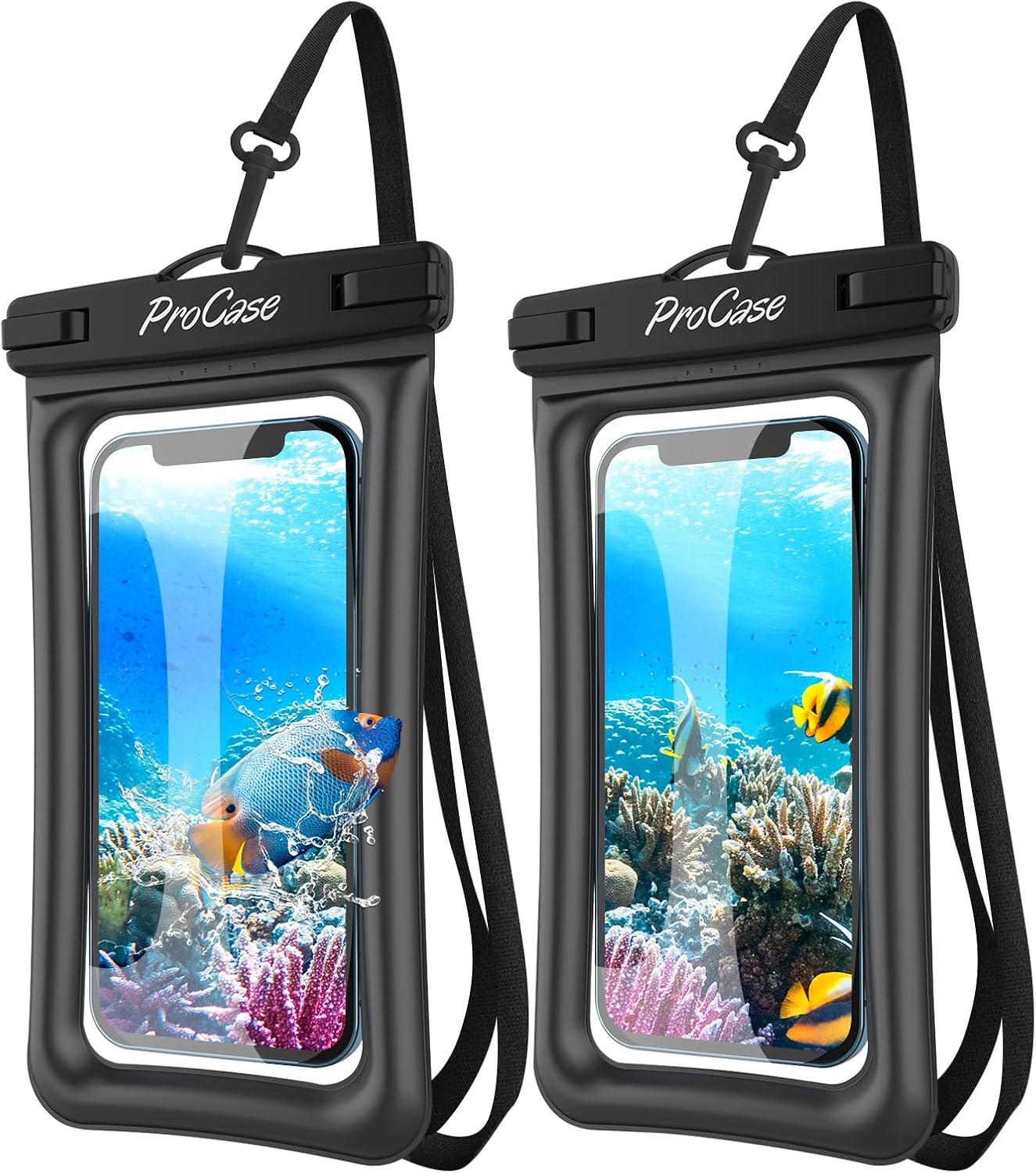 ProCase 2 Pack Floating Waterproof Phone Pouch Up to 7.0″, Water Proof Underwater Case Dry Bag Cell Phone Protector for iPhone 15 14 13 Pro Max, Galaxy S24 S23 Ultra, Beach Essential – Black ProCase 2 Pack Floating Waterproof Phone Pouch Up to 7.0″, Water Proof Underwater Case Dry Bag Cell Phone Protector for iPhone 15 14 13 Pro Max, Galaxy S24 S23 Ultra, Beach Essential – Black