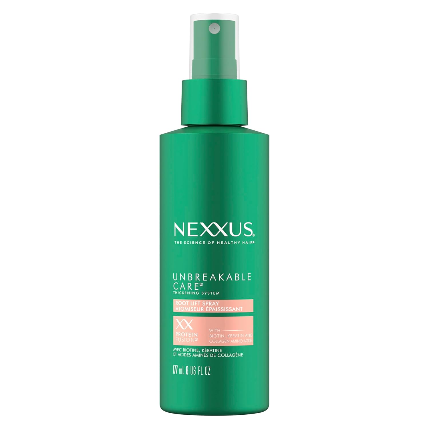 Nexxus Root Lift Thickening Spray Unbreakable Care with ProteinFusion Blend of Biotin, Keratin & Collagen Amino Acids, 6 oz Nexxus Root Lift Thickening Spray Unbreakable Care with ProteinFusion Blend of Biotin, Keratin & Collagen Amino Acids, 6 oz
