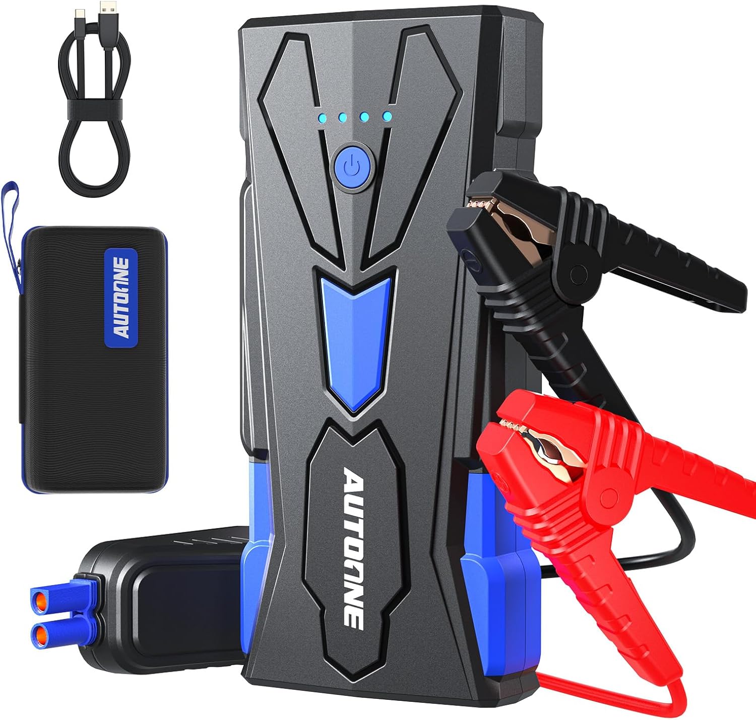 AUTOONE Car Battery Jump Starter, 4500A Peak Current Car Battery Jumper Starter Portable Up to All Gas & 8.0L Diesel Engine Jump Box with USB Output, Storage Case, LED Light AUTOONE Car Battery Jump Starter, 4500A Peak Current Car Battery Jumper Starter Portable Up to All Gas & 8.0L Diesel Engine Jump Box with USB Output, Storage Case, LED Light
