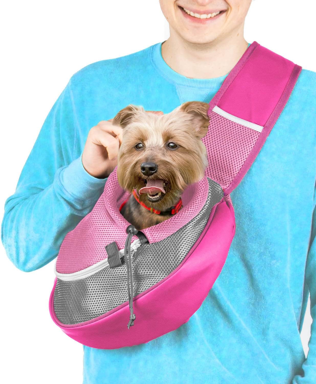Pet Sling Carrier – Small Dog Puppy Cat Carrying Bag Purse Pouch – For Pooch Doggy Doggie Yorkie Chihuahua Baby Papoose Bjorn – Hiking Front Backpack Chest Body Holder Pack To Wear (Pink) Pet Sling Carrier – Small Dog Puppy Cat Carrying Bag Purse Pouch – For Pooch Doggy Doggie Yorkie Chihuahua Baby Papoose Bjorn – Hiking Front Backpack Chest Body Holder Pack To Wear (Pink)