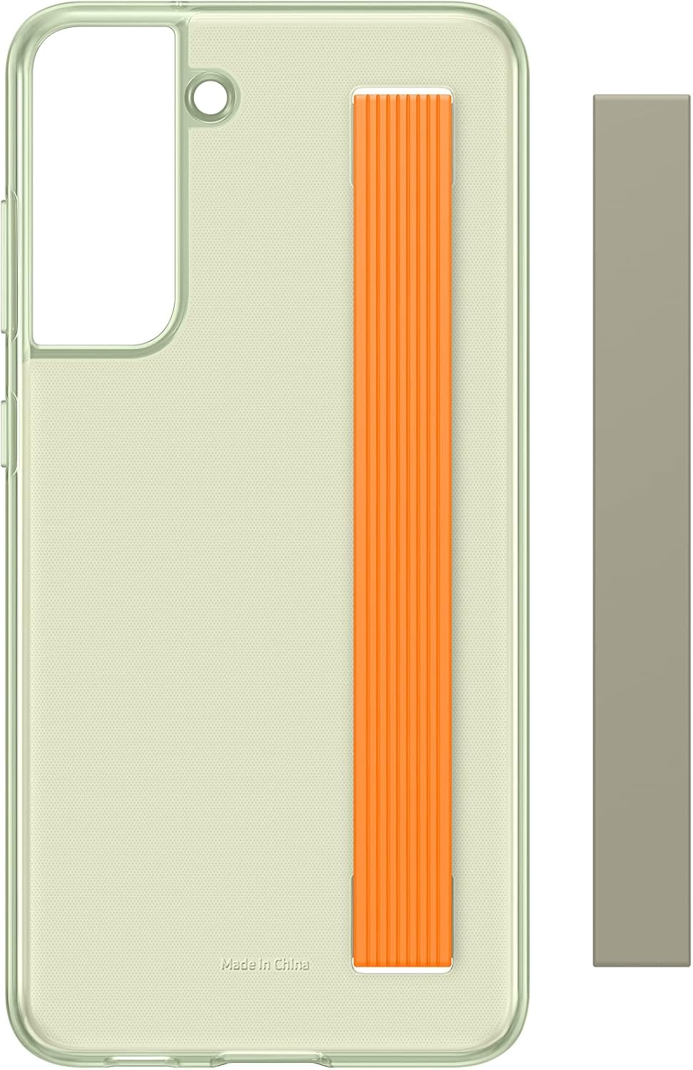 SAMSUNG Galaxy S21 FE 5G Clear Slim Strap Cover, Protective Phone Case, Shockproof Smartphone Protector with 2 Detachable Straps, Secure Grip, US Version, Olive Green SAMSUNG Galaxy S21 FE 5G Clear Slim Strap Cover, Protective Phone Case, Shockproof Smartphone Protector with 2 Detachable Straps, Secure Grip, US Version, Olive Green