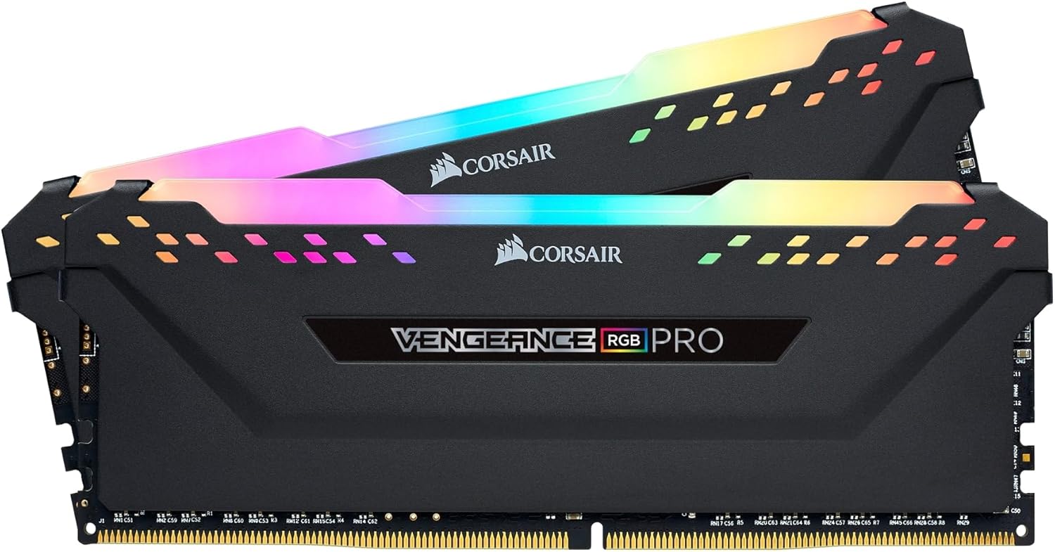 Corsair VENGEANCE RGB PRO DDR4 32GB (2x16GB) 3200MHz CL16 Intel XMP 2.0 iCUE Compatible Computer Memory – Black (CMW32GX4M2E3200C16) Corsair VENGEANCE RGB PRO DDR4 32GB (2x16GB) 3200MHz CL16 Intel XMP 2.0 iCUE Compatible Computer Memory – Black (CMW32GX4M2E3200C16)