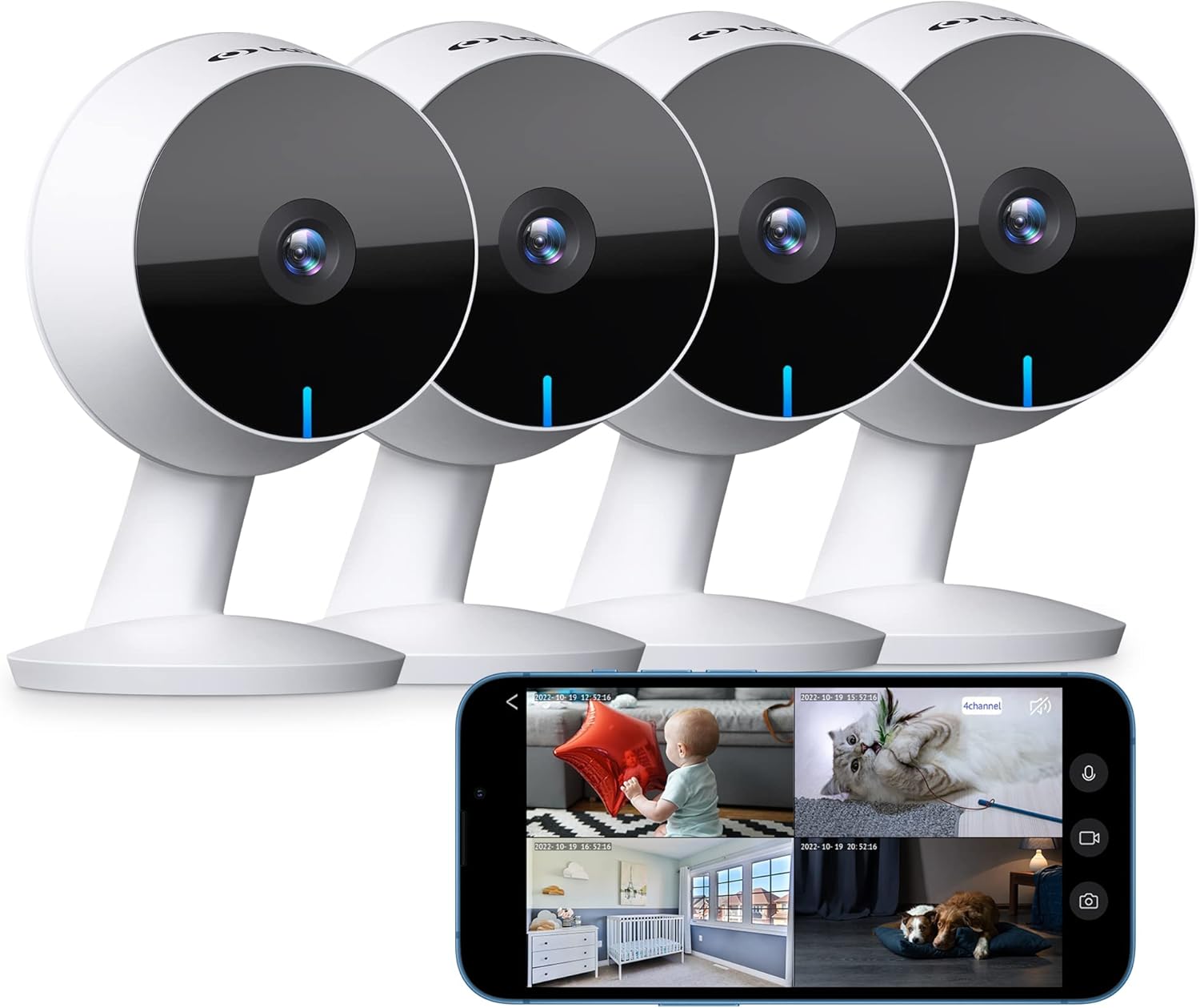 LaView 4MP 2K Cameras for Home Security Indoor,Home Security Camera for Baby/Elder/Pet/Nanny,Baby Cam Starlight Sensor Color Night Vision,US Cloud Service,Works with Alexa LaView 4MP 2K Cameras for Home Security Indoor,Home Security Camera for Baby/Elder/Pet/Nanny,Baby Cam Starlight Sensor Color Night Vision,US Cloud Service,Works with Alexa