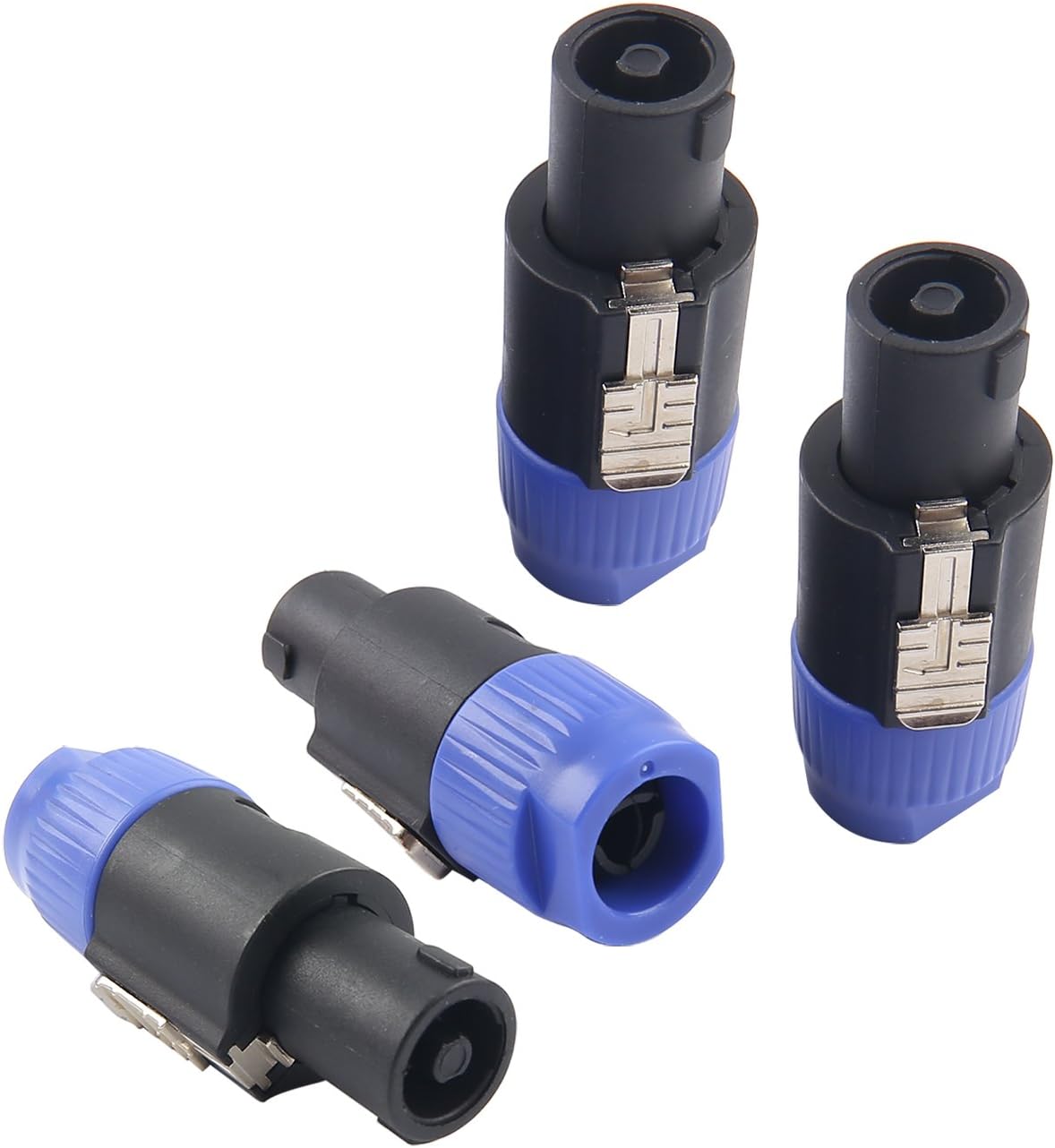 Devinal SpeakOn Speaker Male Adapter 4 Pole Plug Twist Lock Connectors compatible with Neutrik Speakon NA4LJ, NA4LJX, NL4MP, NL4MPR, NL4FC, NL4FX, NL4 & NL2 Series, NL2FC 4 PACK Devinal SpeakOn Speaker Male Adapter 4 Pole Plug Twist Lock Connectors compatible with Neutrik Speakon NA4LJ, NA4LJX, NL4MP, NL4MPR, NL4FC, NL4FX, NL4 & NL2 Series, NL2FC 4 PACK