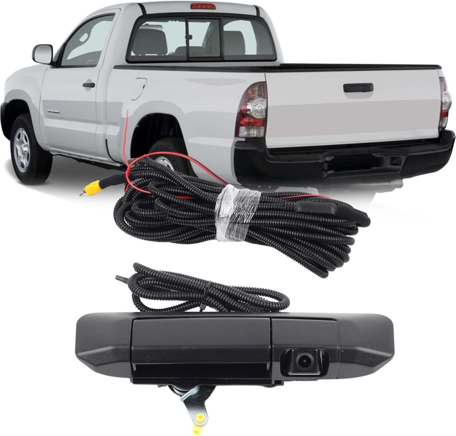 Dasbecan Tailgate Handle Rear View Backup Camera 6909004020 Compatible with Toyota Tacoma 2005-2015, Black Aftermarket Replacement Reverse Parking Liftgate Latch Handle Camera (RCA Connector) Dasbecan Tailgate Handle Rear View Backup Camera 6909004020 Compatible with Toyota Tacoma 2005-2015, Black Aftermarket Replacement Reverse Parking Liftgate Latch Handle Camera (RCA Connector)