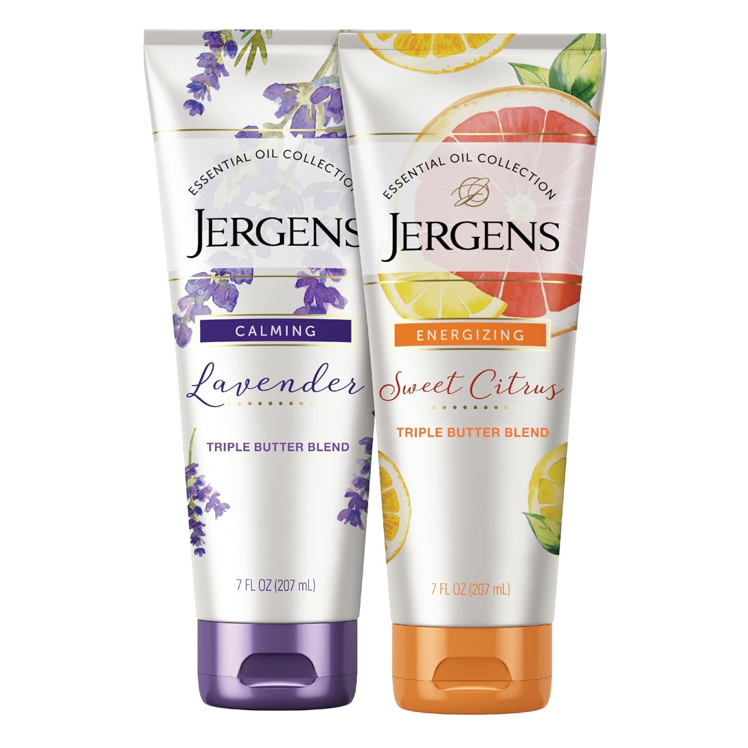 Jergens Body Butter Moisturizers, 7 fl oz 2PK, with Energizing Citrus and Calming Lavender, Softens and Soothes Dry Skin Jergens Body Butter Moisturizers, 7 fl oz 2PK, with Energizing Citrus and Calming Lavender, Softens and Soothes Dry Skin