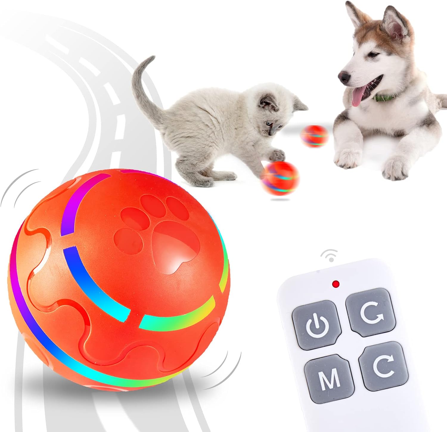 Interactive Enrichment Ball Toys with Remote Control for Dog Mentally Boredom and Stimulating,Active Rolling Led Ball Pet Supplies Products,Puppy Indoor Teething Birthday Party Interactive Enrichment Ball Toys with Remote Control for Dog Mentally Boredom and Stimulating,Active Rolling Led Ball Pet Supplies Products,Puppy Indoor Teething Birthday Party
