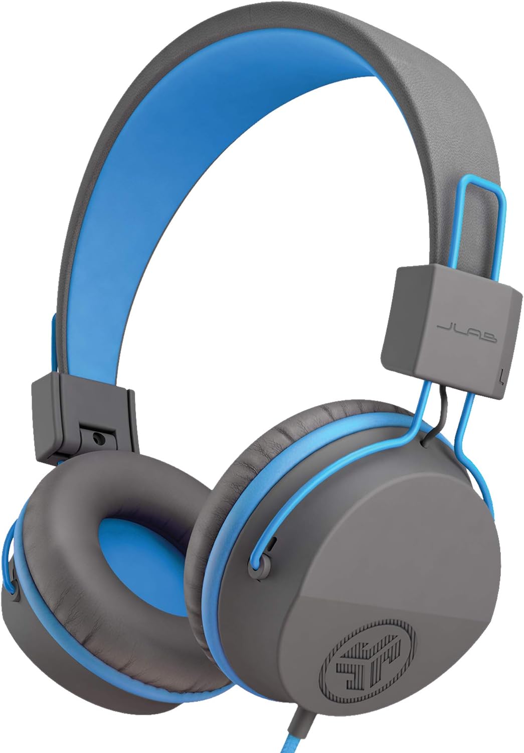 JLab JBuddies Studio On-Ear Kids Wired Headphones, Toddler Headphones, Kid Safe, Studio Volume Safe, Volume Limiter, Folding, Adjustable, Noise Isolation, with Mic (Graphite/Blue) JLab JBuddies Studio On-Ear Kids Wired Headphones, Toddler Headphones, Kid Safe, Studio Volume Safe, Volume Limiter, Folding, Adjustable, Noise Isolation, with Mic (Graphite/Blue)