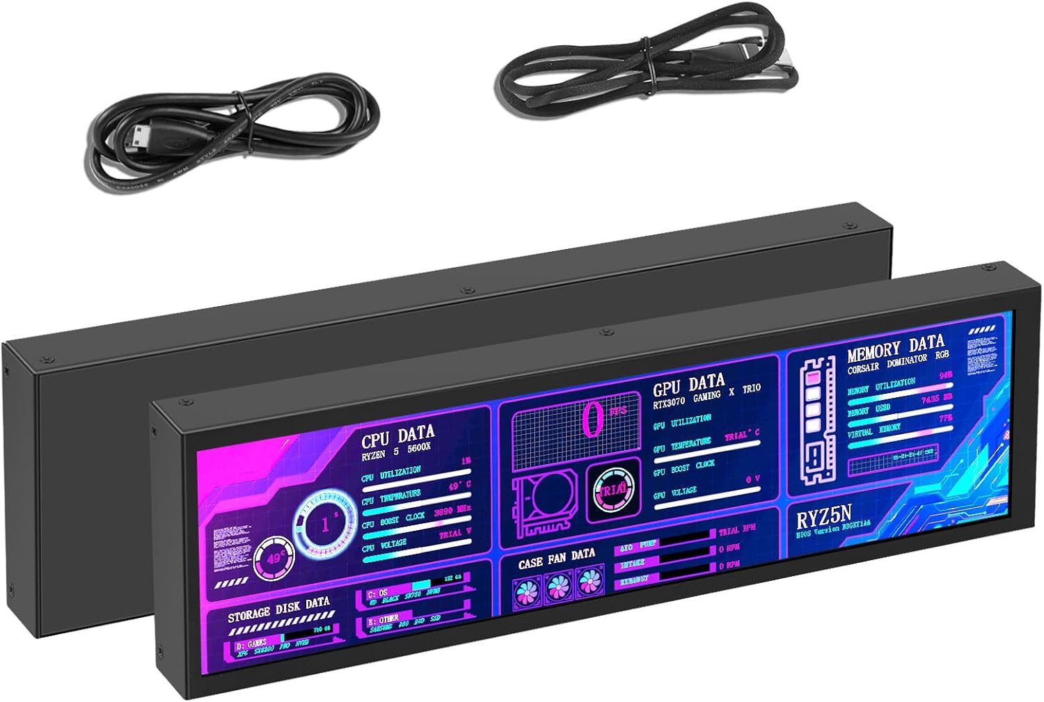 8.8 Inch PC Temperature Display With Case PC Sensor Panel Display Computer Temp Monitor IPS USB Mini Screen AIDA64 PC CPU RAM Data Monito Temperature Monitor for PC ARGB Computer Case Secondary Screen 8.8 Inch PC Temperature Display With Case PC Sensor Panel Display Computer Temp Monitor IPS USB Mini Screen AIDA64 PC CPU RAM Data Monito Temperature Monitor for PC ARGB Computer Case Secondary Screen