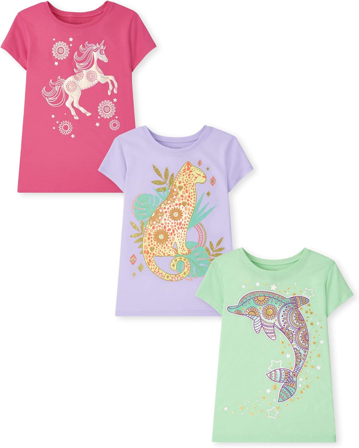 The Childrens Place Girls Kindness, Love, Equality Short Sleeve Graphic T shirts Pack 4 The Childrens Place Girls Kindness, Love, Equality Short Sleeve Graphic T shirts Pack 4