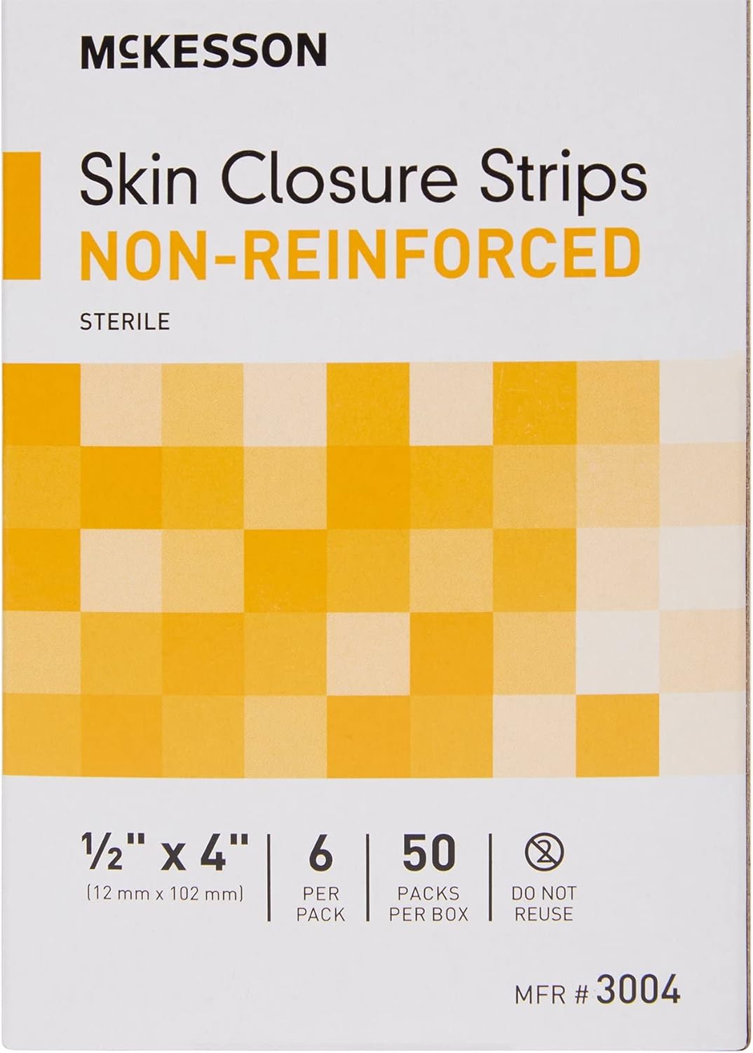 McKesson Skin Closure Strips, Sterile, Non-Reinforced, 1/2 in x 4 in, 200 Count McKesson Skin Closure Strips, Sterile, Non-Reinforced, 1/2 in x 4 in, 200 Count