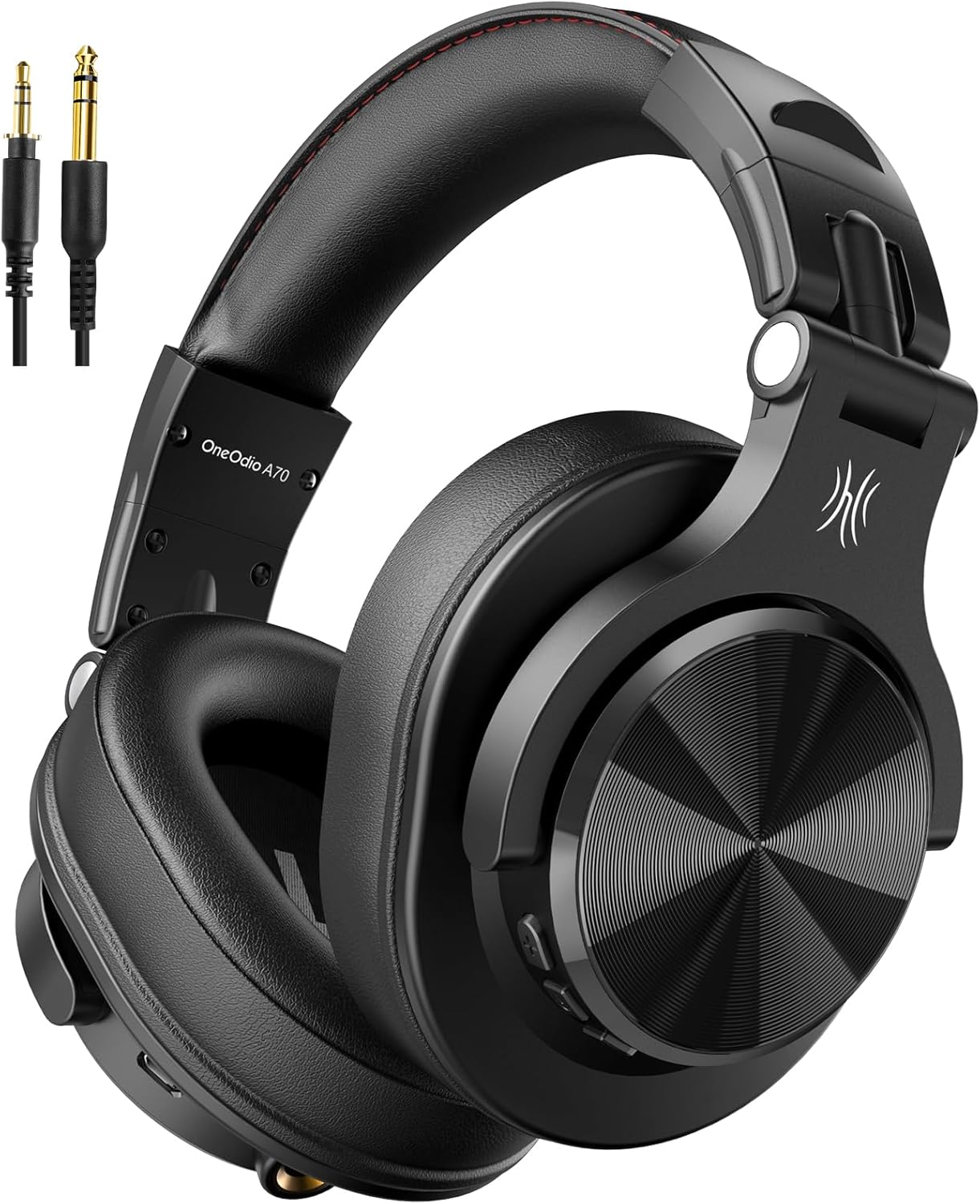 OneOdio A70 Bluetooth Over Ear Headphones, Wireless Headphones w/ 72H Playtime, Hi-Res, 3.5mm/6.35mm Wired Audio Jack for Studio Monitor & Mixing DJ Guitar AMP, Computer Laptop PC Tablet – Black OneOdio A70 Bluetooth Over Ear Headphones, Wireless Headphones w/ 72H Playtime, Hi-Res, 3.5mm/6.35mm Wired Audio Jack for Studio Monitor & Mixing DJ Guitar AMP, Computer Laptop PC Tablet – Black