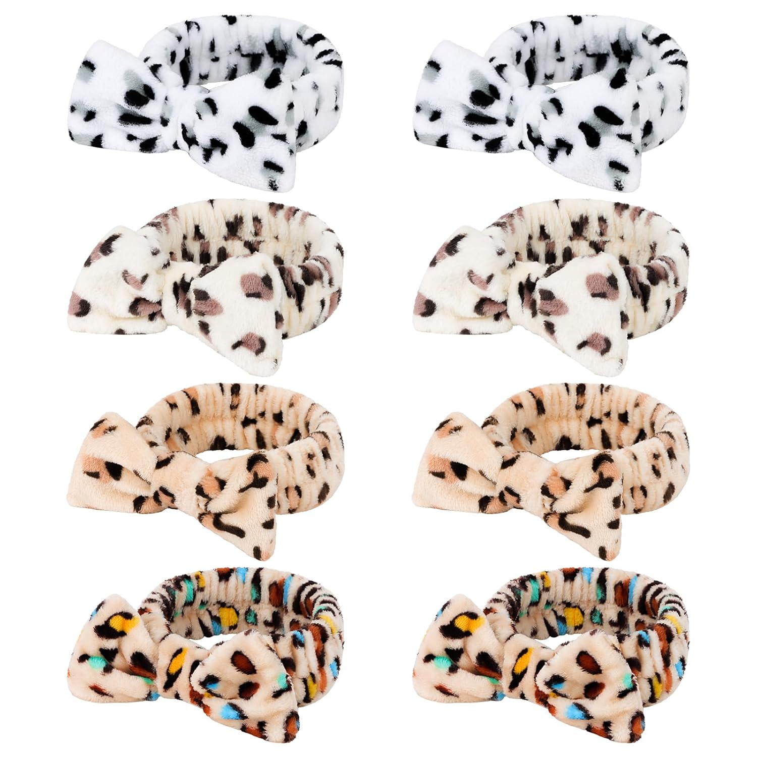 Ondder 8 Pcs Leopard Spa Headband Makeup Headband Skincare Headbands Terry Cloth Face Wash Headband Head Band for Skin Care Make Up Headbands for Women Makeup Bow Hair Band for Washing Face Ondder 8 Pcs Leopard Spa Headband Makeup Headband Skincare Headbands Terry Cloth Face Wash Headband Head Band for Skin Care Make Up Headbands for Women Makeup Bow Hair Band for Washing Face