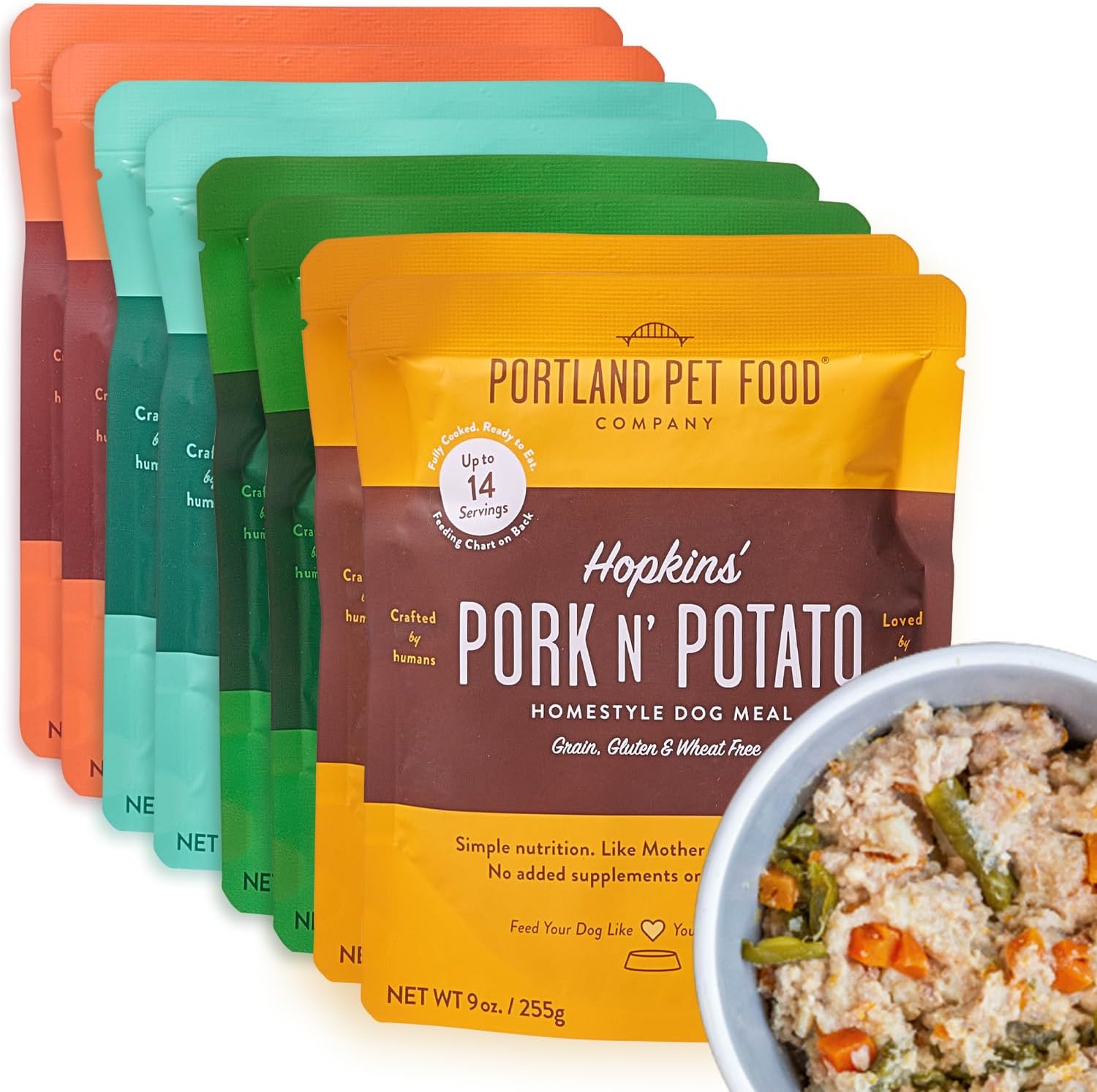 Portland Pet Food Company Mixed Wet Dog Food Pouches Variety Pack – Human-Grade, Gluten-Free Dog Food Toppers and Meals for Small and Large Breeds – Fresh Dog Food Made in the USA – 8-Pack Portland Pet Food Company Mixed Wet Dog Food Pouches Variety Pack – Human-Grade, Gluten-Free Dog Food Toppers and Meals for Small and Large Breeds – Fresh Dog Food Made in the USA – 8-Pack