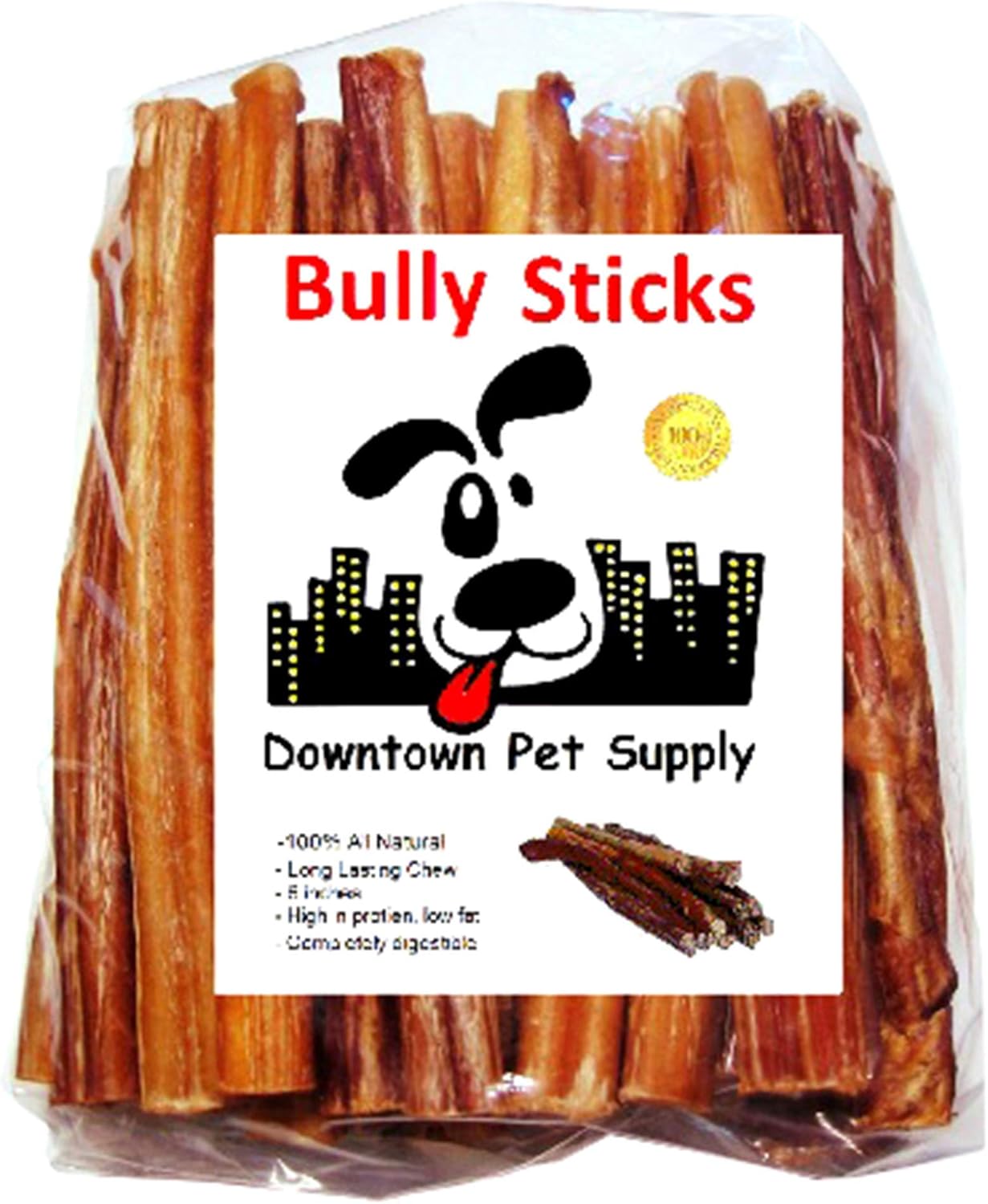 Downtown Pet Supply 6-inch Bully Sticks for Dogs, Pack of 18 – Single Ingredient, Nutrient-Rich and Odor Free Bully Sticks for Dogs – Rawhide Free Dog Chews Long Lasting and Non-Splintering Downtown Pet Supply 6-inch Bully Sticks for Dogs, Pack of 18 – Single Ingredient, Nutrient-Rich and Odor Free Bully Sticks for Dogs – Rawhide Free Dog Chews Long Lasting and Non-Splintering