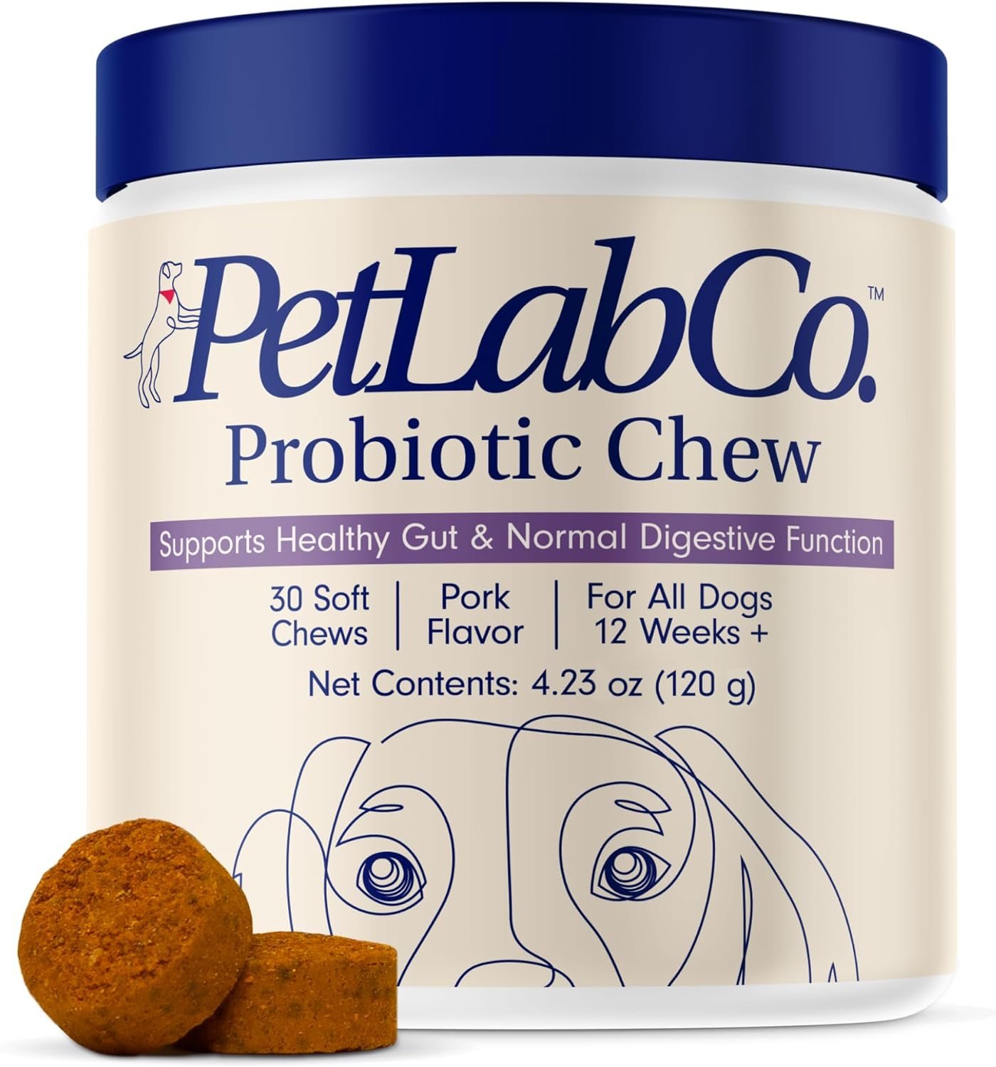 PetLab Co. Probiotics for Dogs, Support Gut Health, Diarrhea, Digestive Health & Seasonal Allergies – Pork Flavor – 30 Soft Chews – Packaging May Vary PetLab Co. Probiotics for Dogs, Support Gut Health, Diarrhea, Digestive Health & Seasonal Allergies – Pork Flavor – 30 Soft Chews – Packaging May Vary