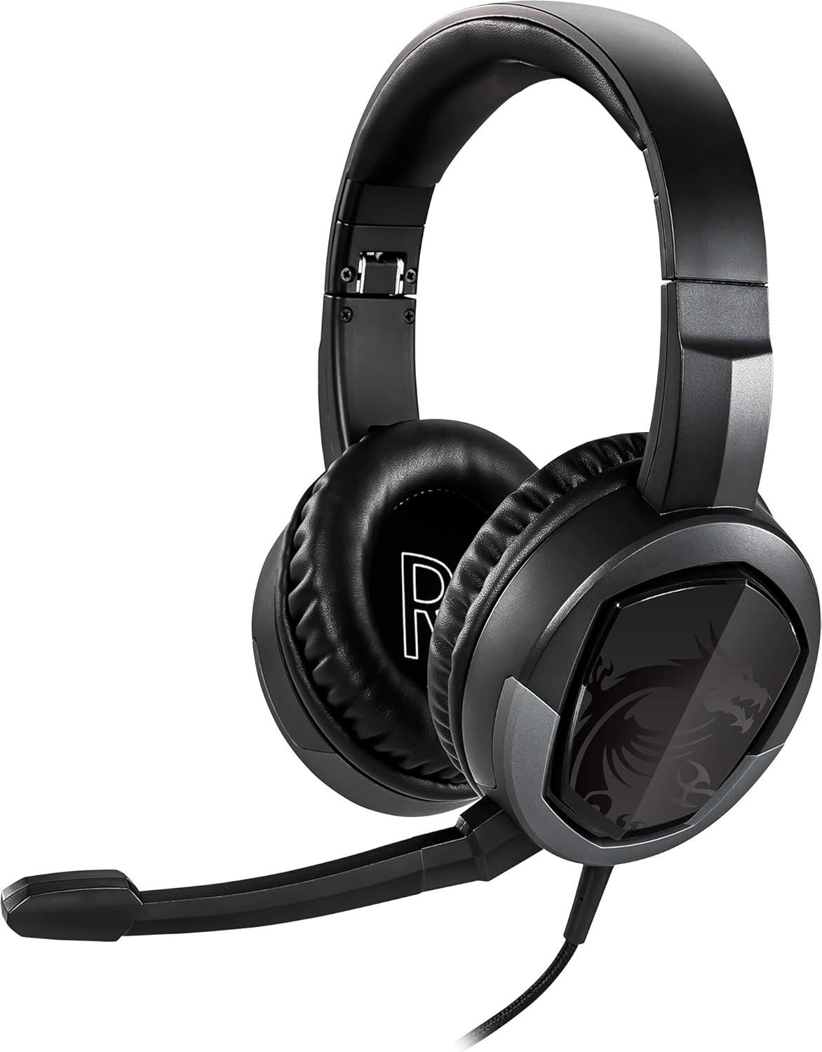 MSI Gaming Detachable Microphone Lightweight and Foldable Headband Design Gaming Headphone (Immerse GH30 V2), Black, Large MSI Gaming Detachable Microphone Lightweight and Foldable Headband Design Gaming Headphone (Immerse GH30 V2), Black, Large